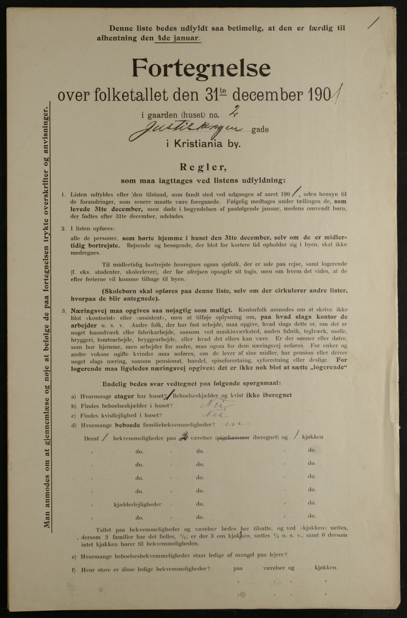 OBA, Municipal Census 1901 for Kristiania, 1901, p. 7442