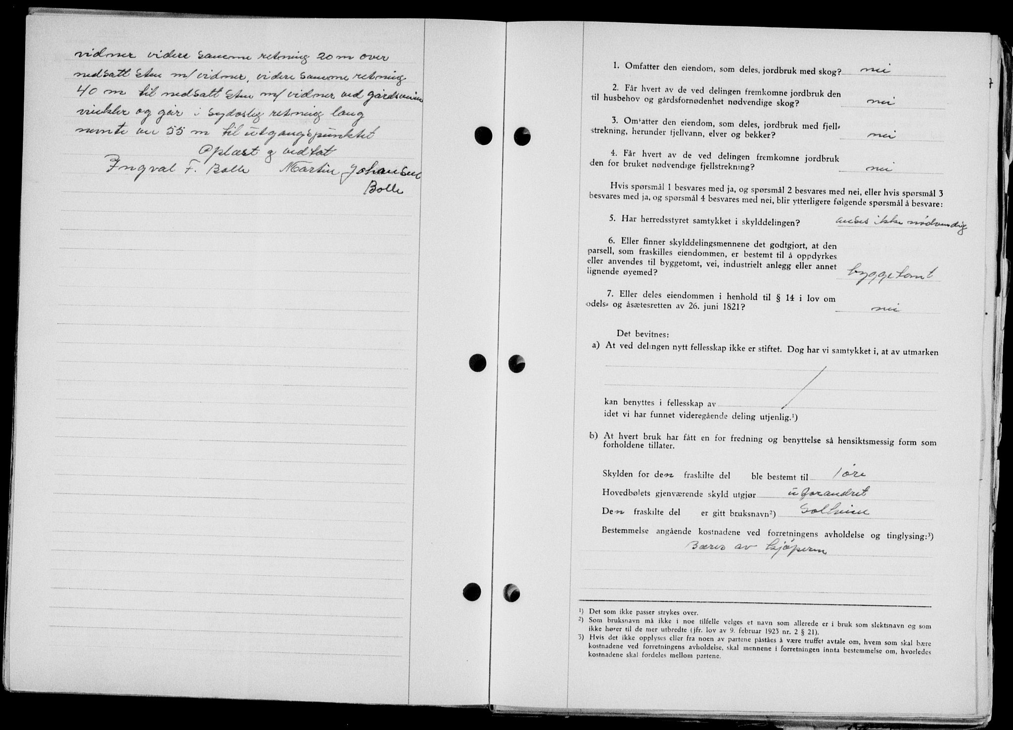 Lofoten sorenskriveri, SAT/A-0017/1/2/2C/L0016a: Mortgage book no. 16a, 1947-1947, Diary no: : 1337/1947