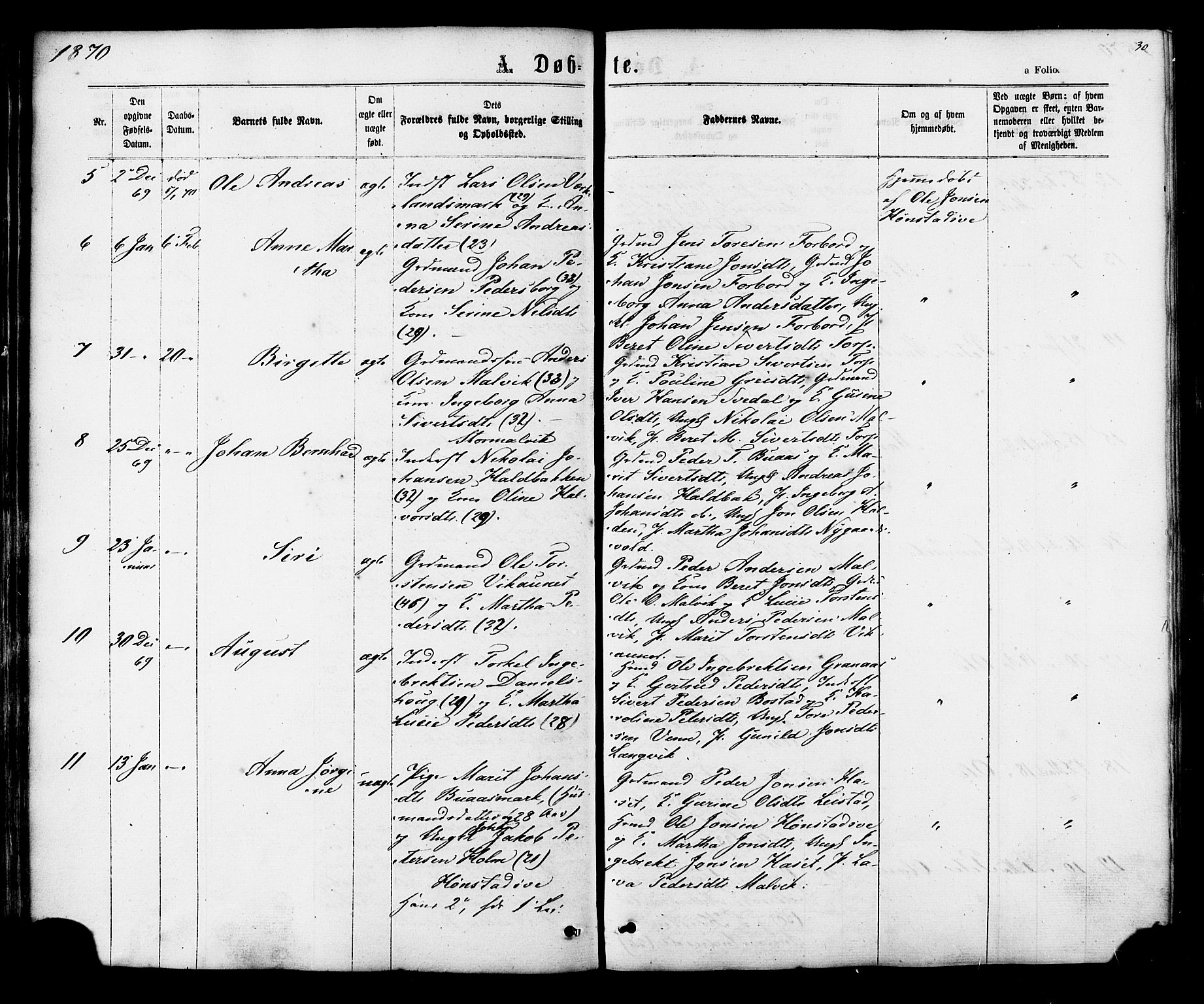 Ministerialprotokoller, klokkerbøker og fødselsregistre - Sør-Trøndelag, SAT/A-1456/616/L0409: Parish register (official) no. 616A06, 1865-1877, p. 30