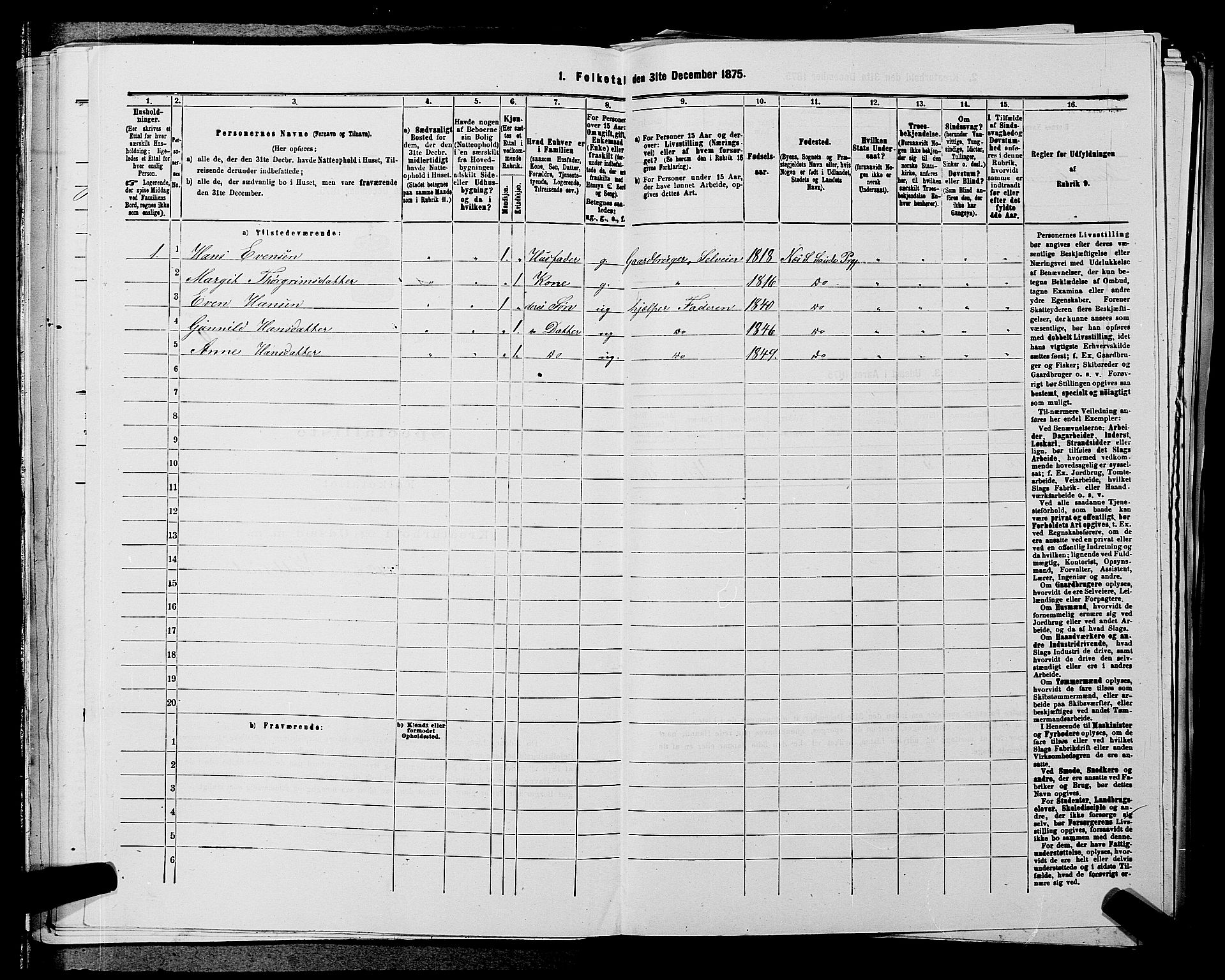 SAKO, 1875 census for 0822P Sauherad, 1875, p. 1351