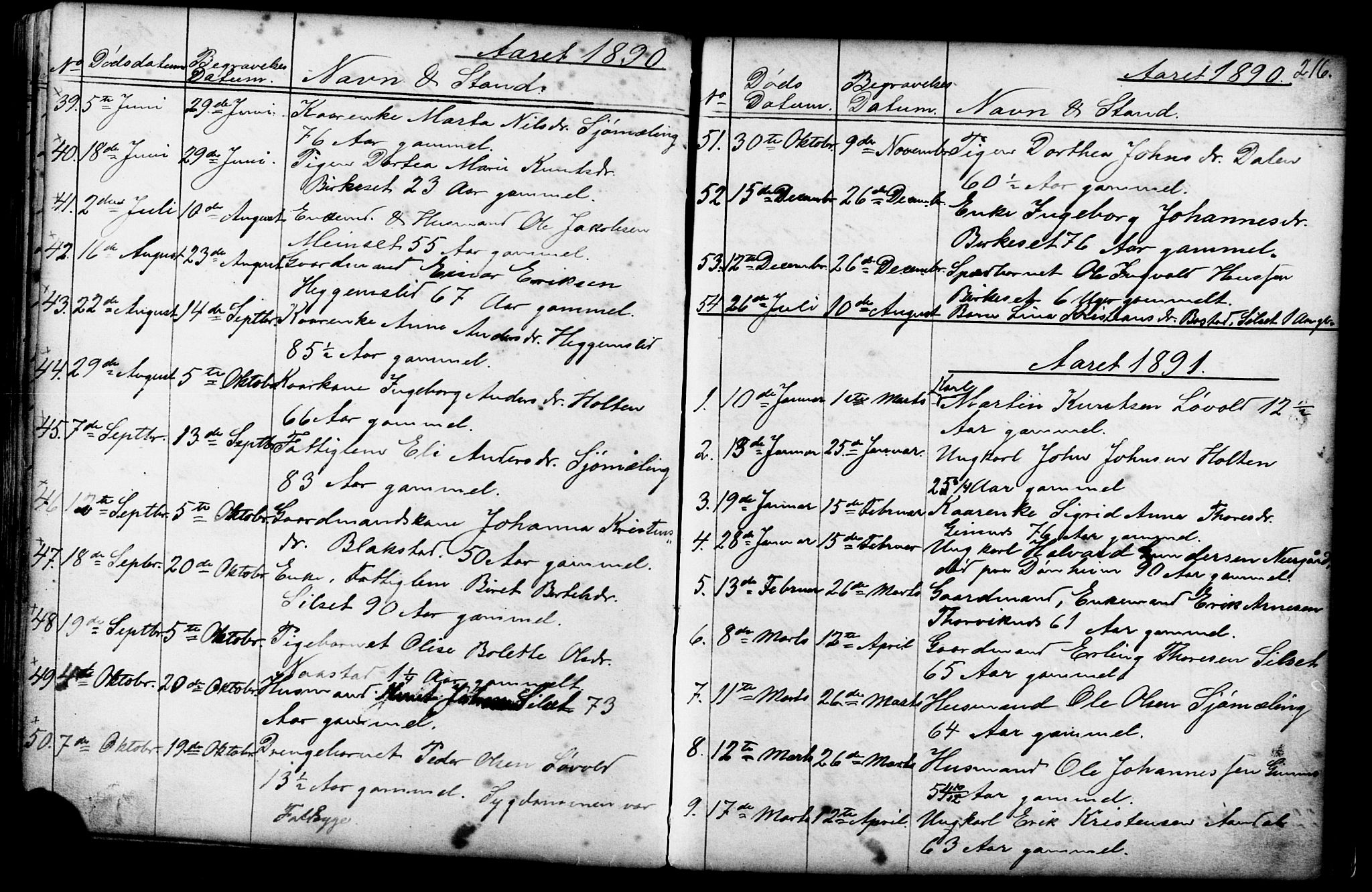 Ministerialprotokoller, klokkerbøker og fødselsregistre - Møre og Romsdal, AV/SAT-A-1454/584/L0969: Parish register (copy) no. 584C02, 1877-1911, p. 216