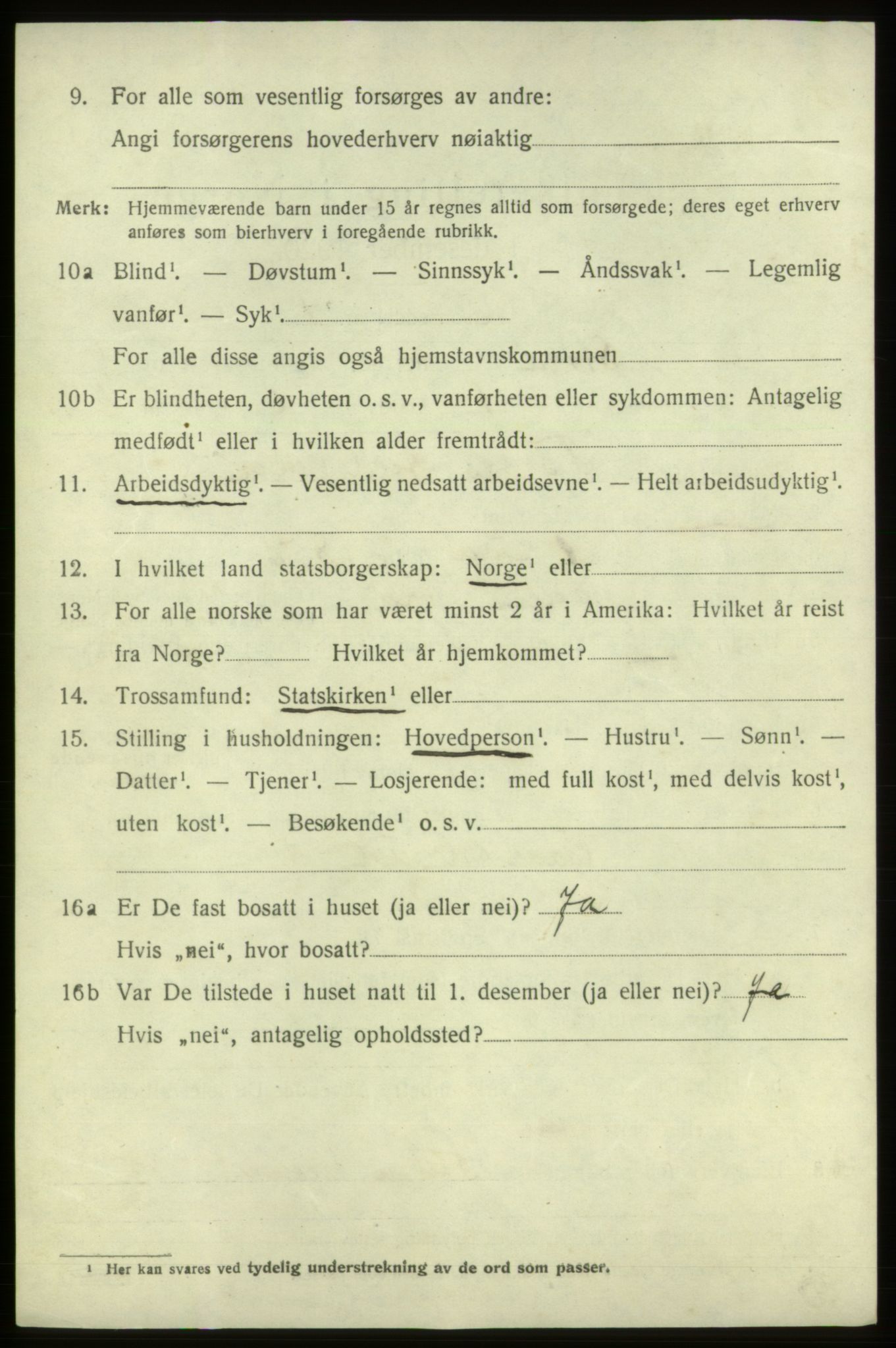 SAB, 1920 census for Stord, 1920, p. 1940