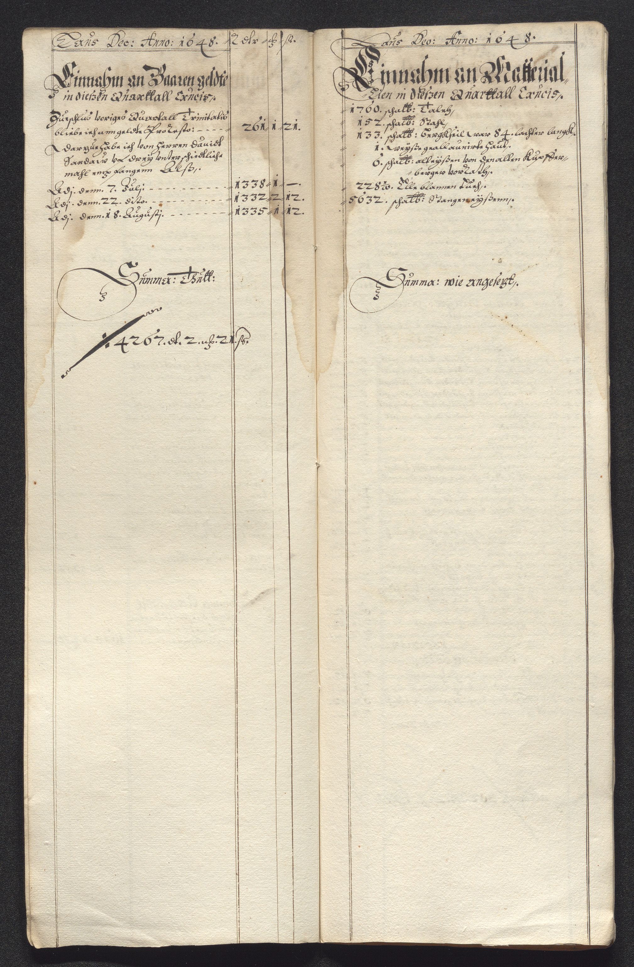 Kongsberg Sølvverk 1623-1816, AV/SAKO-EA-3135/001/D/Dc/Dcd/L0022: Utgiftsregnskap for gruver m.m., 1647-1648, p. 545