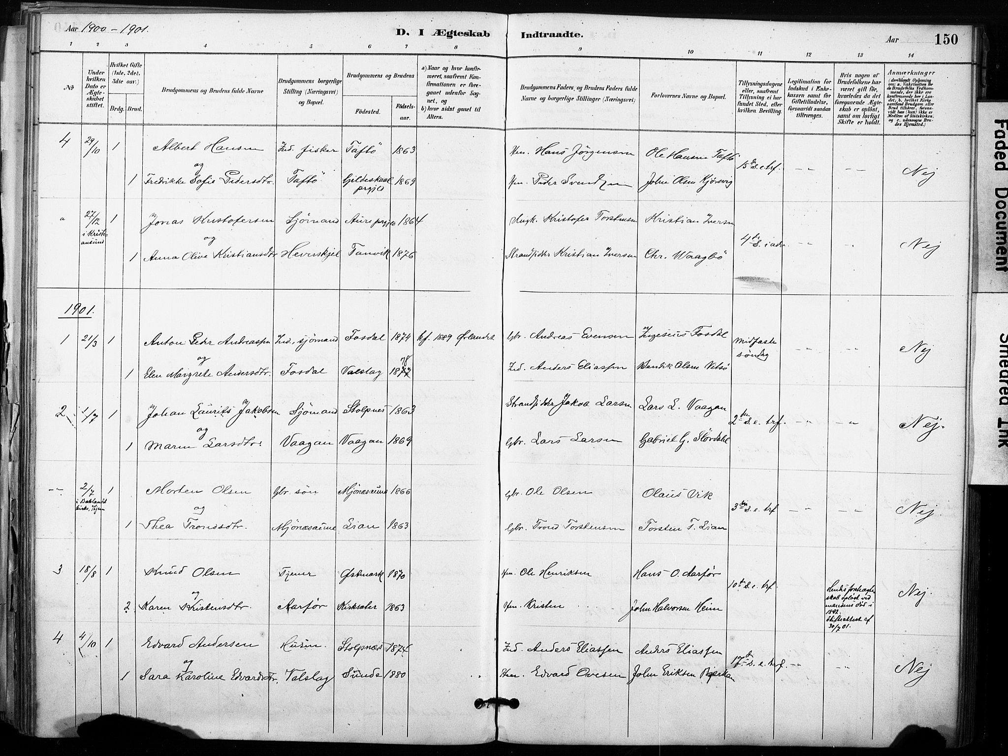 Ministerialprotokoller, klokkerbøker og fødselsregistre - Sør-Trøndelag, SAT/A-1456/633/L0518: Parish register (official) no. 633A01, 1884-1906, p. 150