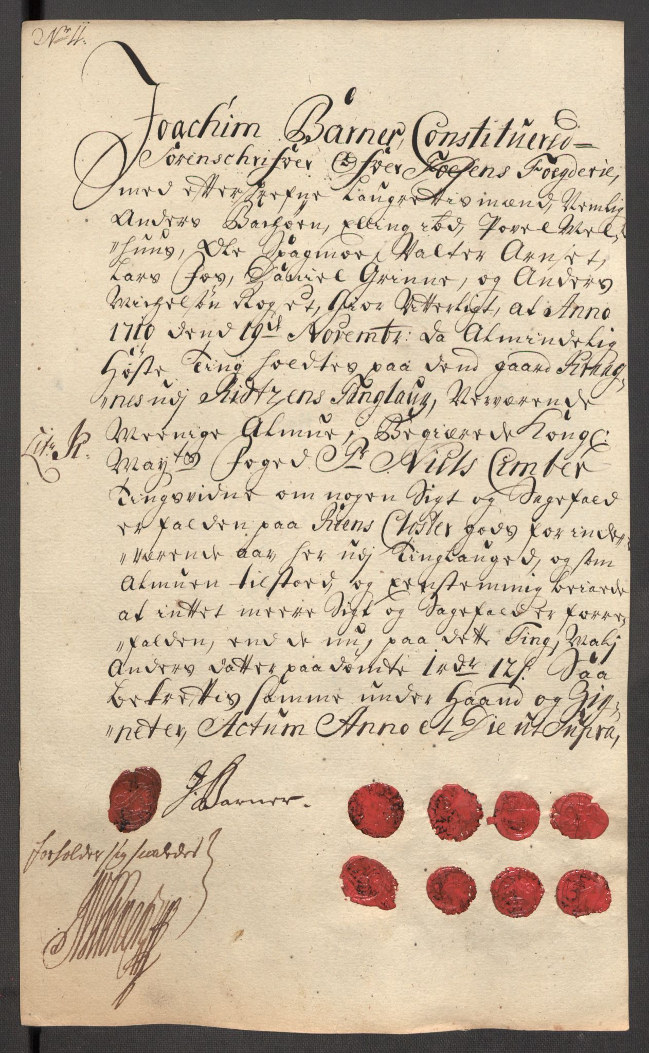 Rentekammeret inntil 1814, Reviderte regnskaper, Fogderegnskap, AV/RA-EA-4092/R57/L3859: Fogderegnskap Fosen, 1710, p. 135