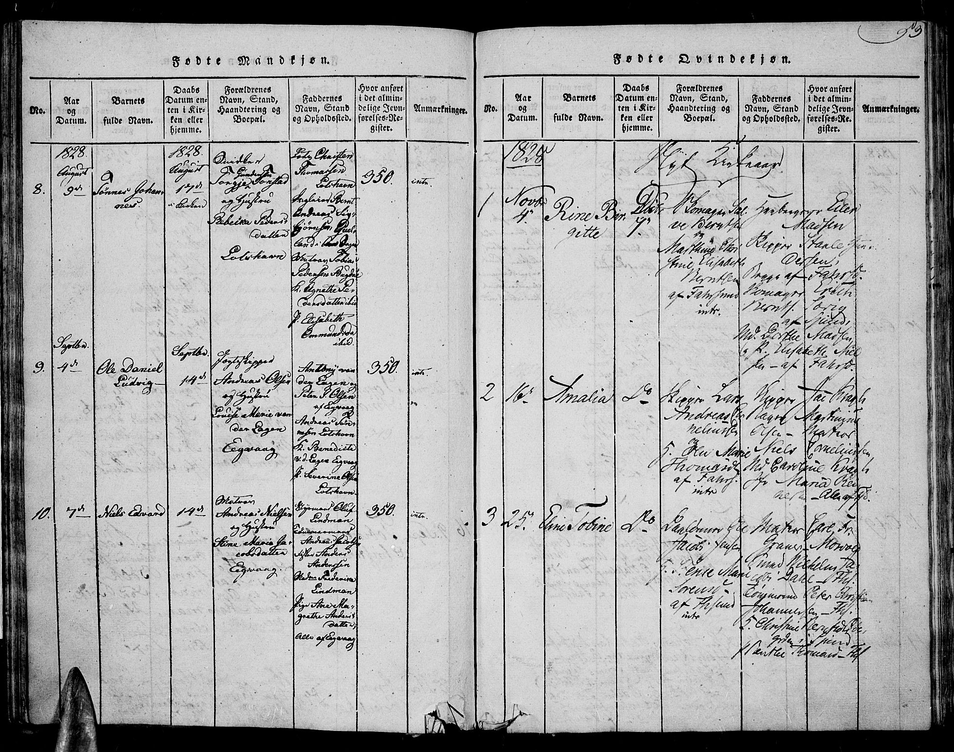 Farsund sokneprestkontor, SAK/1111-0009/F/Fa/L0002: Parish register (official) no. A 2, 1815-1836, p. 53