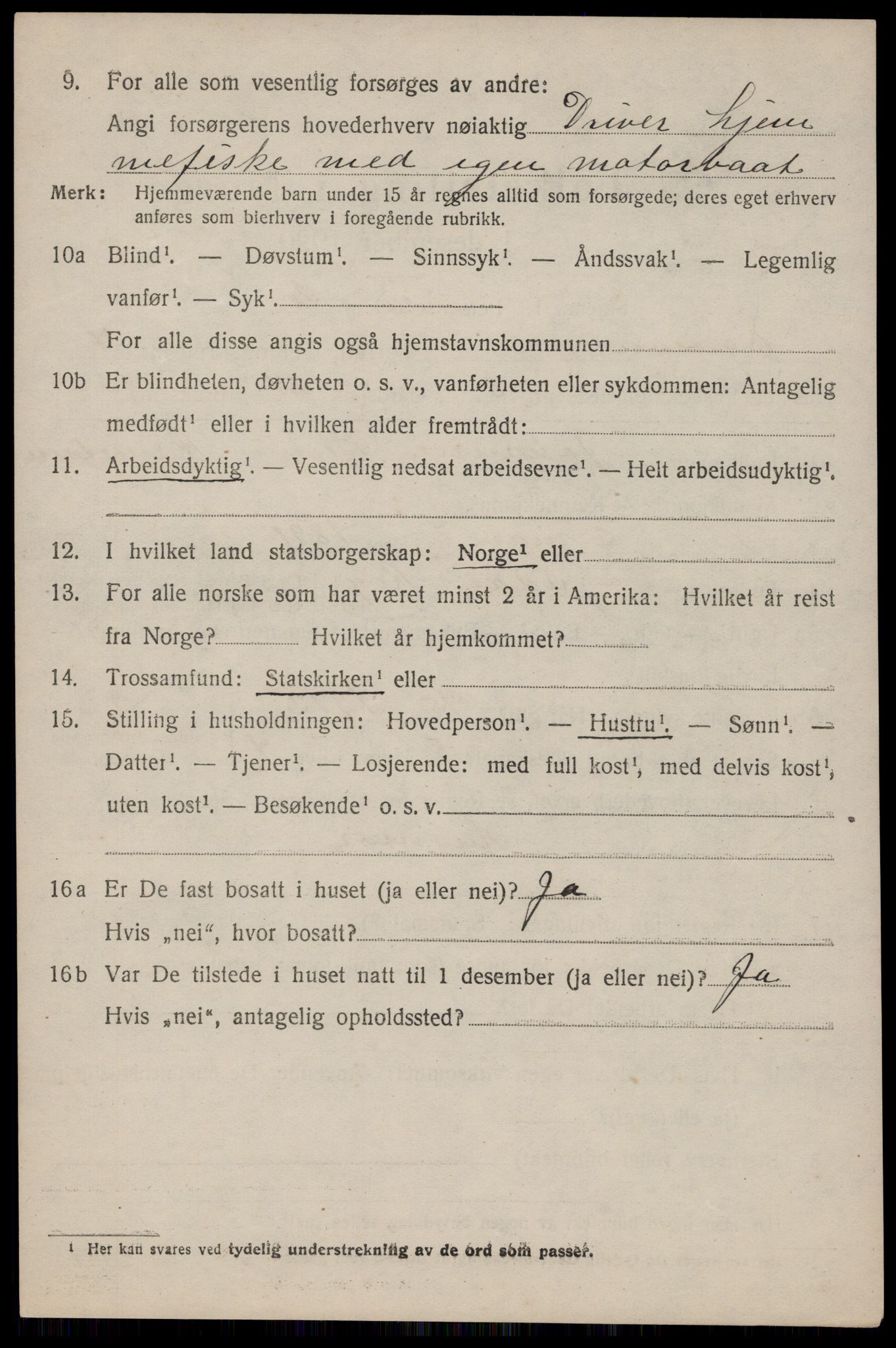 SAST, 1920 census for Eigersund, 1920, p. 4656