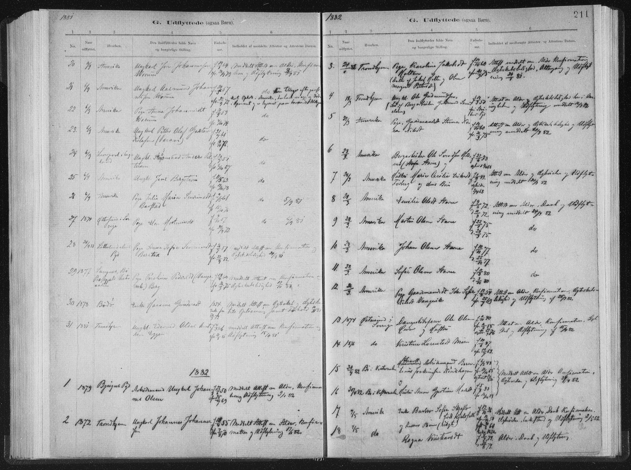 Ministerialprotokoller, klokkerbøker og fødselsregistre - Nord-Trøndelag, SAT/A-1458/722/L0220: Parish register (official) no. 722A07, 1881-1908, p. 211