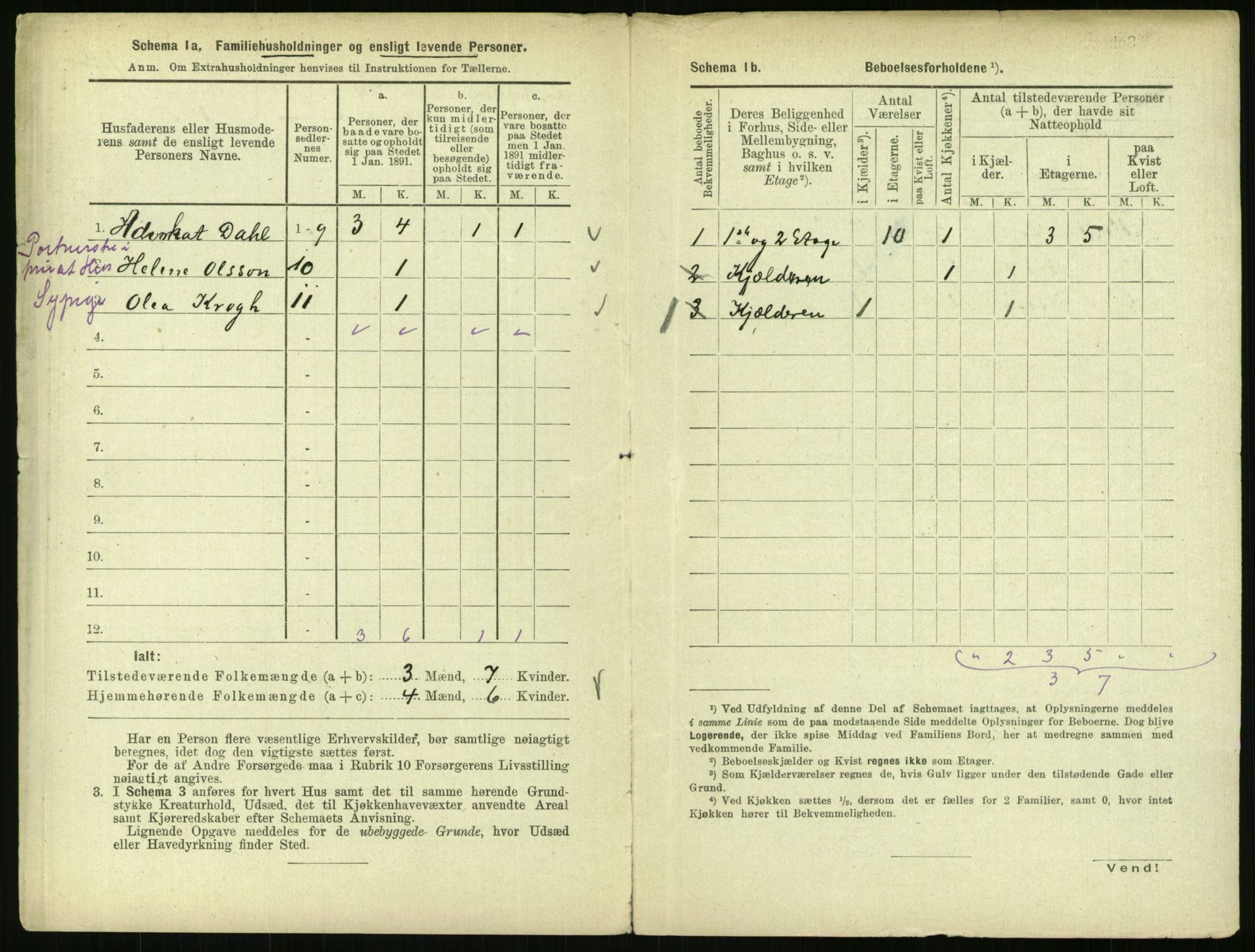 RA, 1891 census for 0301 Kristiania, 1891, p. 39600