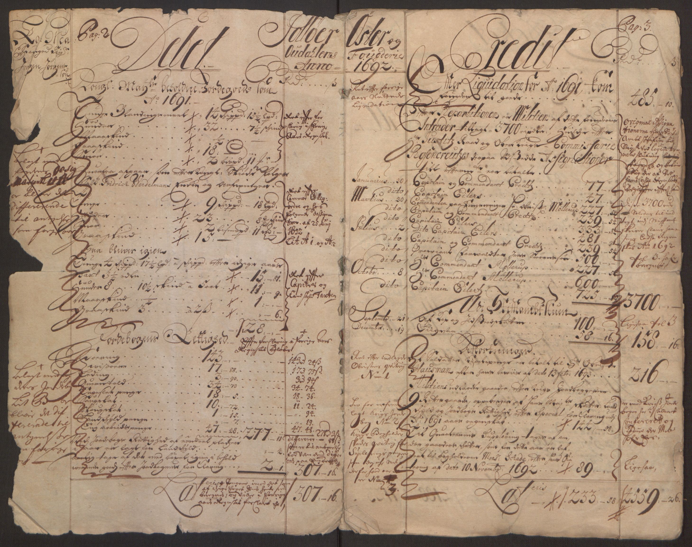 Rentekammeret inntil 1814, Reviderte regnskaper, Fogderegnskap, AV/RA-EA-4092/R13/L0830: Fogderegnskap Solør, Odal og Østerdal, 1692, p. 5