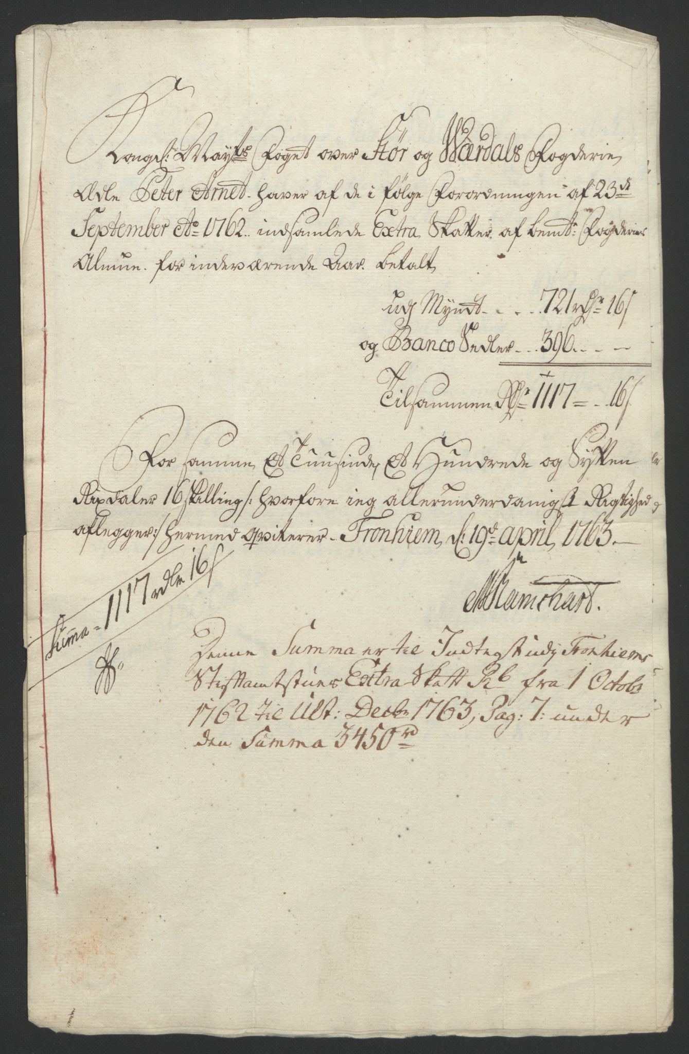 Rentekammeret inntil 1814, Reviderte regnskaper, Fogderegnskap, RA/EA-4092/R62/L4303: Ekstraskatten Stjørdal og Verdal, 1762-1763, p. 412