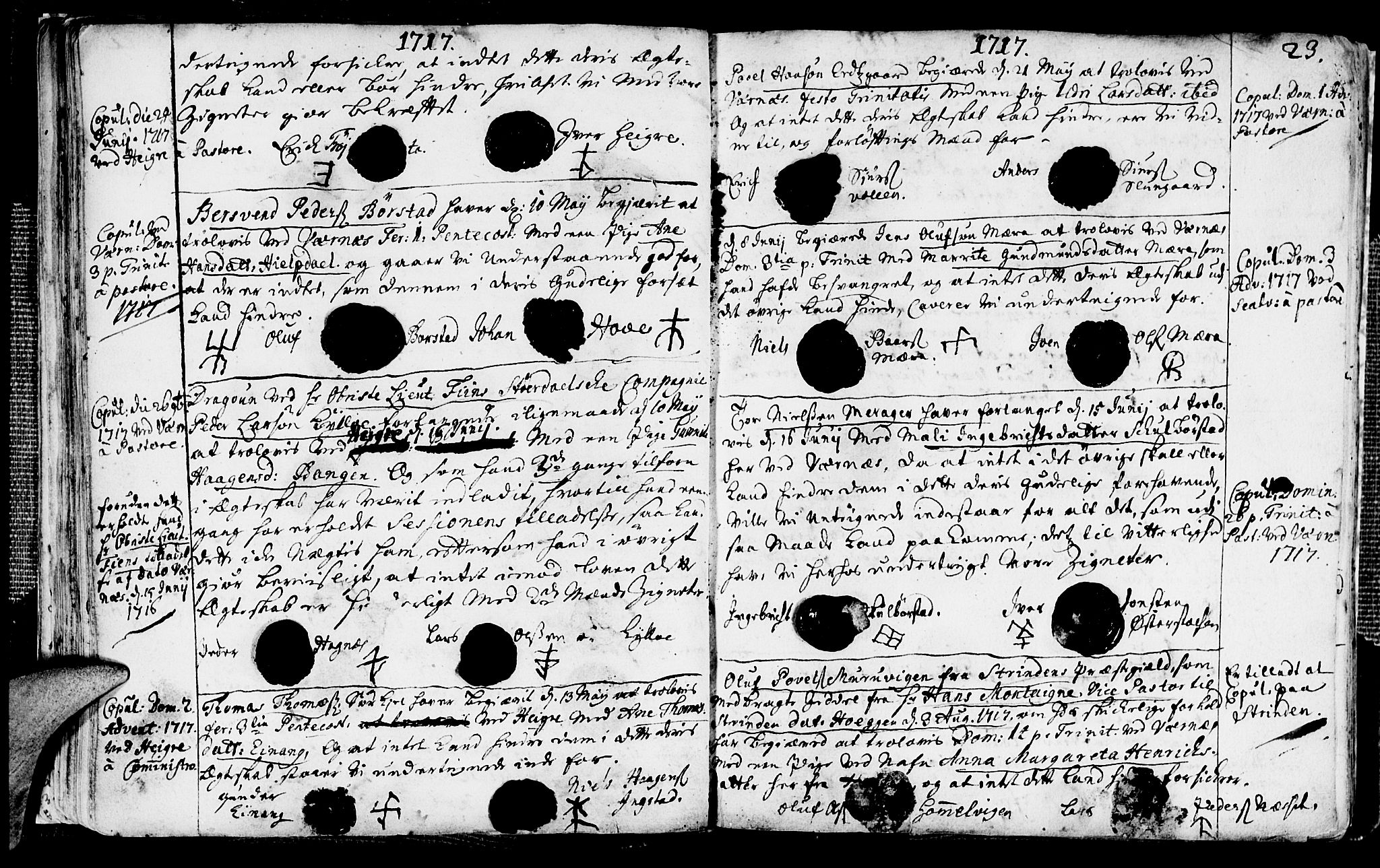 Ministerialprotokoller, klokkerbøker og fødselsregistre - Nord-Trøndelag, AV/SAT-A-1458/709/L0053: Parish register (official) no. 709A01, 1714-1729, p. 23