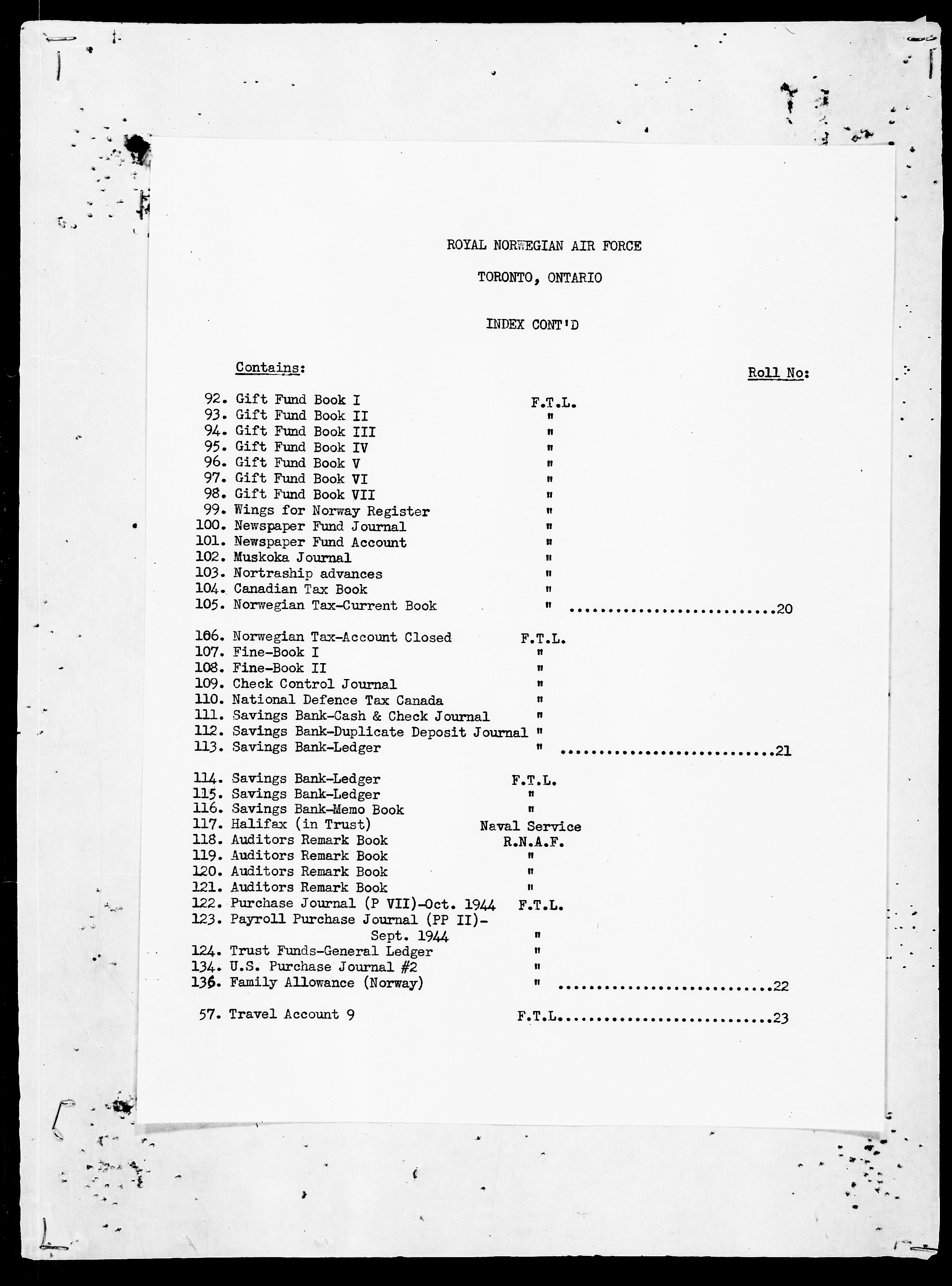 Forsvaret, Flyvåpnenes treningsleir 1940-1945, AV/RA-RAFA-3974/V/L0001: General File., 1940-1945, p. 5