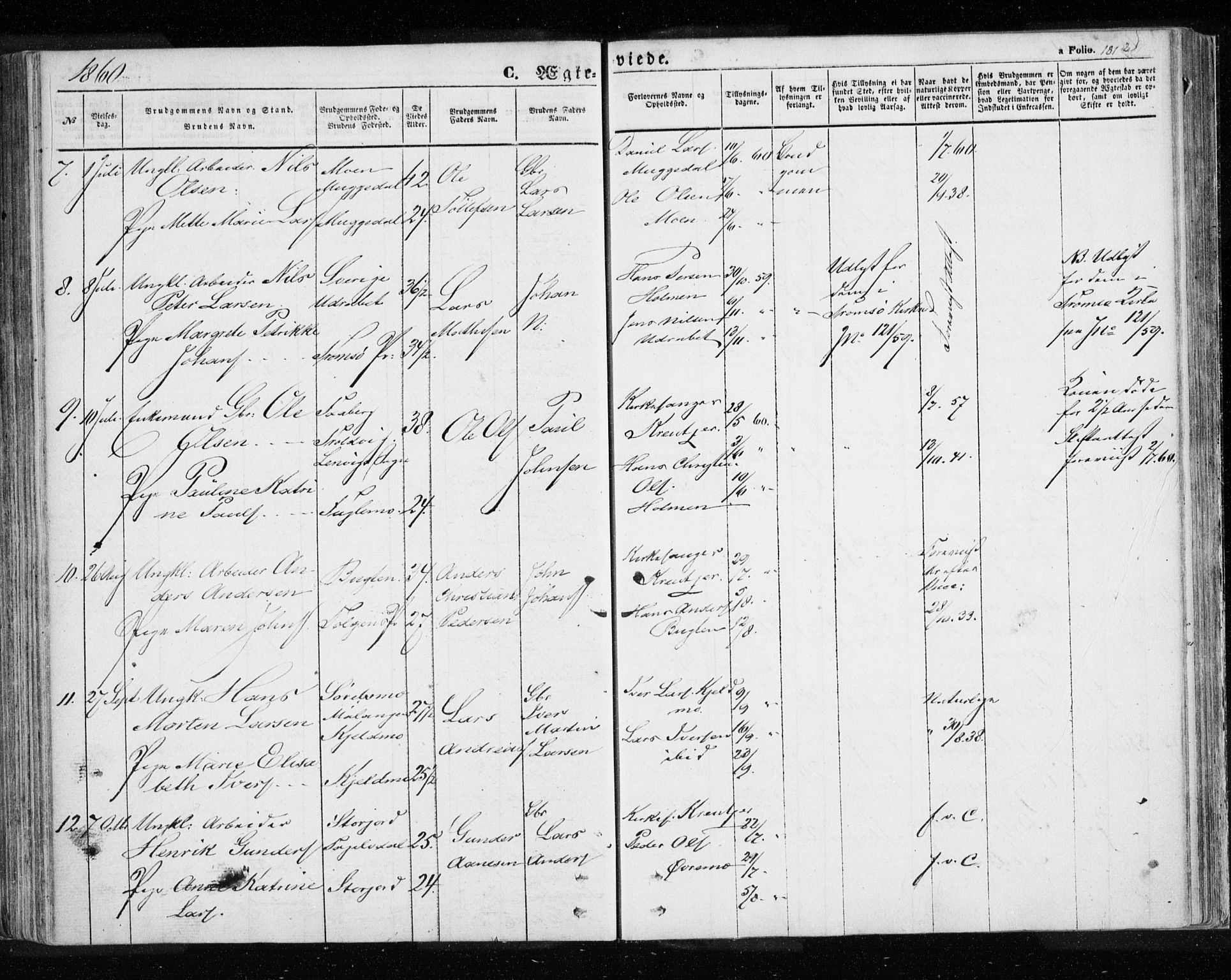 Målselv sokneprestembete, SATØ/S-1311/G/Ga/Gaa/L0003kirke: Parish register (official) no. 3, 1853-1863, p. 181