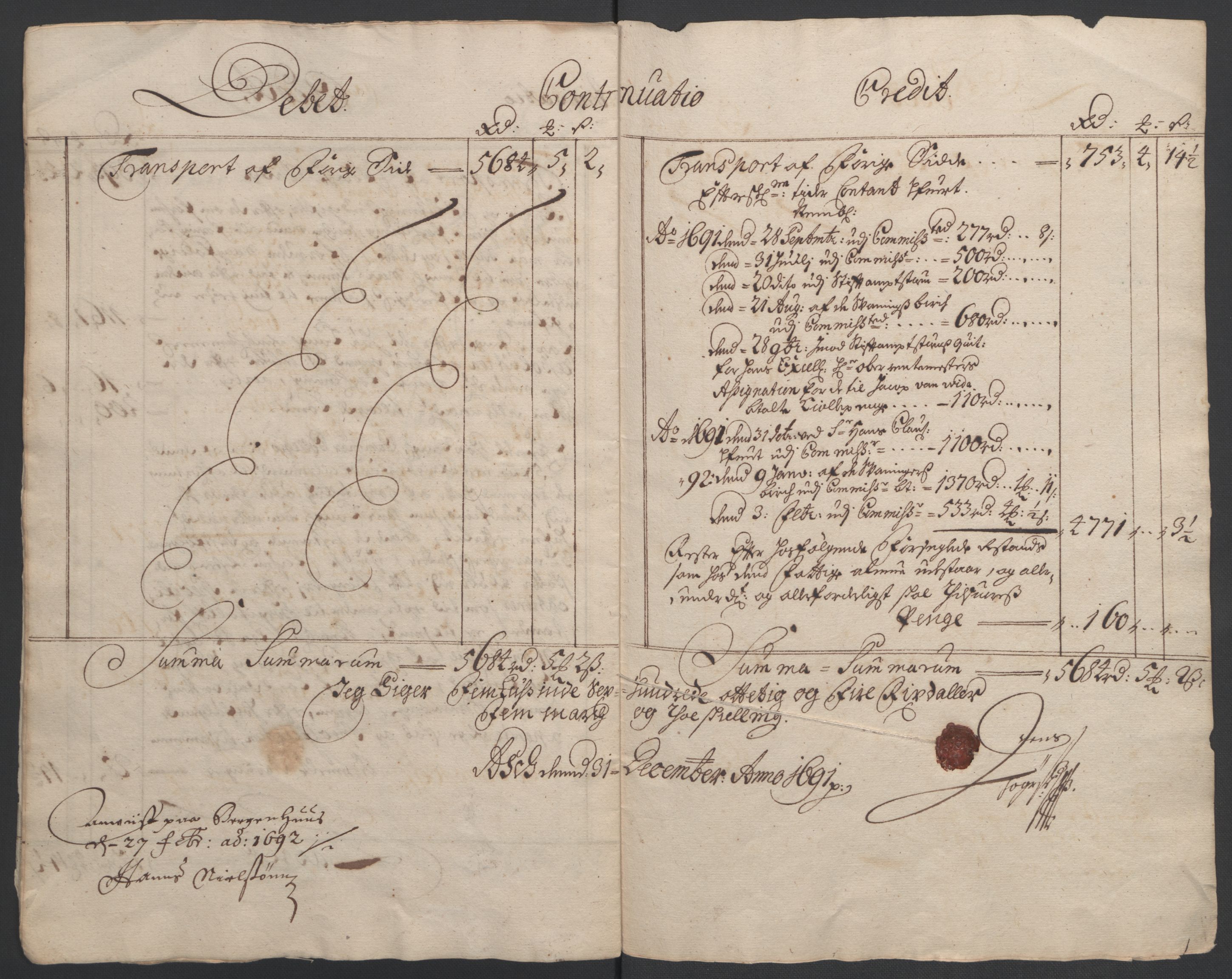 Rentekammeret inntil 1814, Reviderte regnskaper, Fogderegnskap, RA/EA-4092/R53/L3420: Fogderegnskap Sunn- og Nordfjord, 1691-1692, p. 11