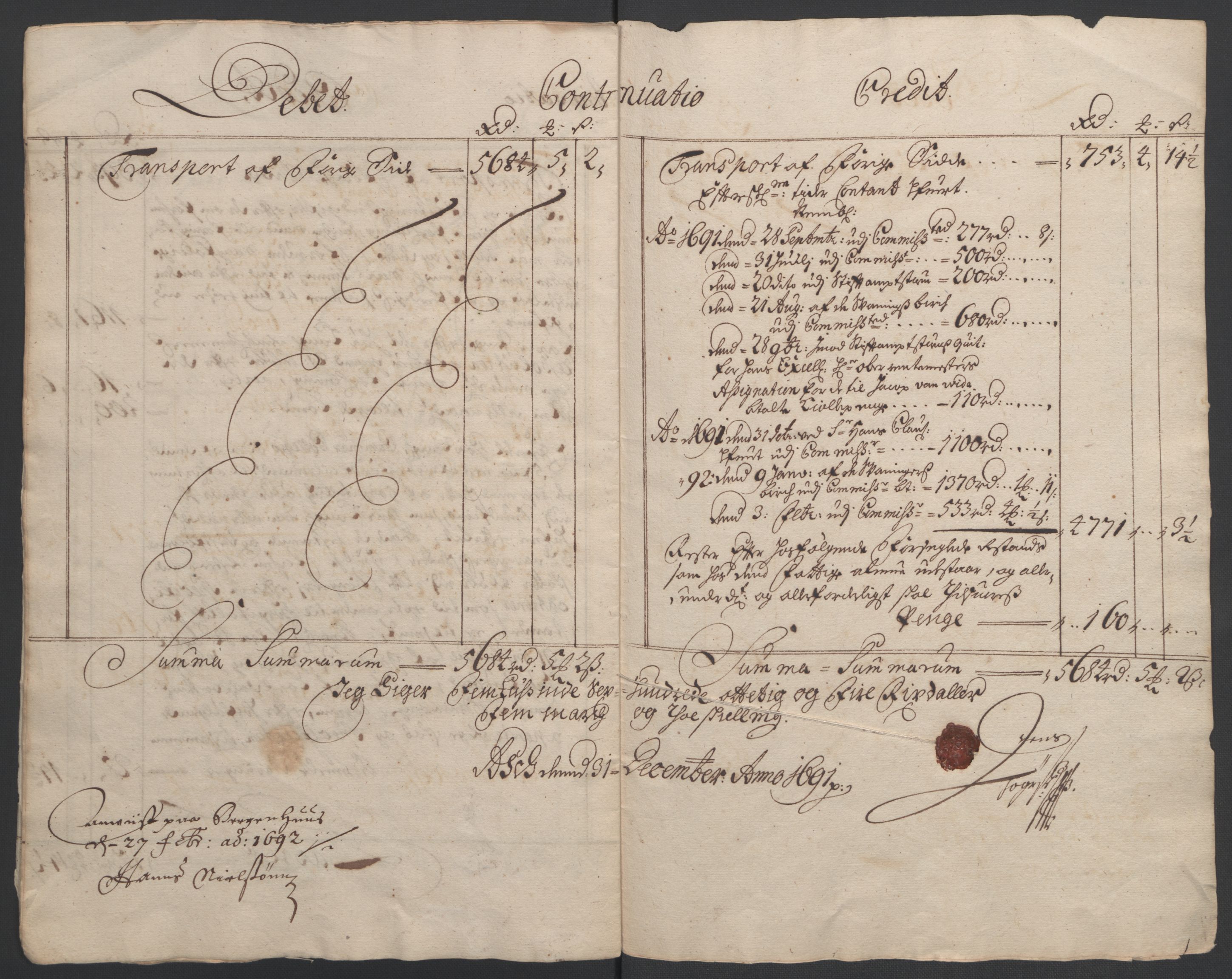 Rentekammeret inntil 1814, Reviderte regnskaper, Fogderegnskap, AV/RA-EA-4092/R53/L3420: Fogderegnskap Sunn- og Nordfjord, 1691-1692, p. 11