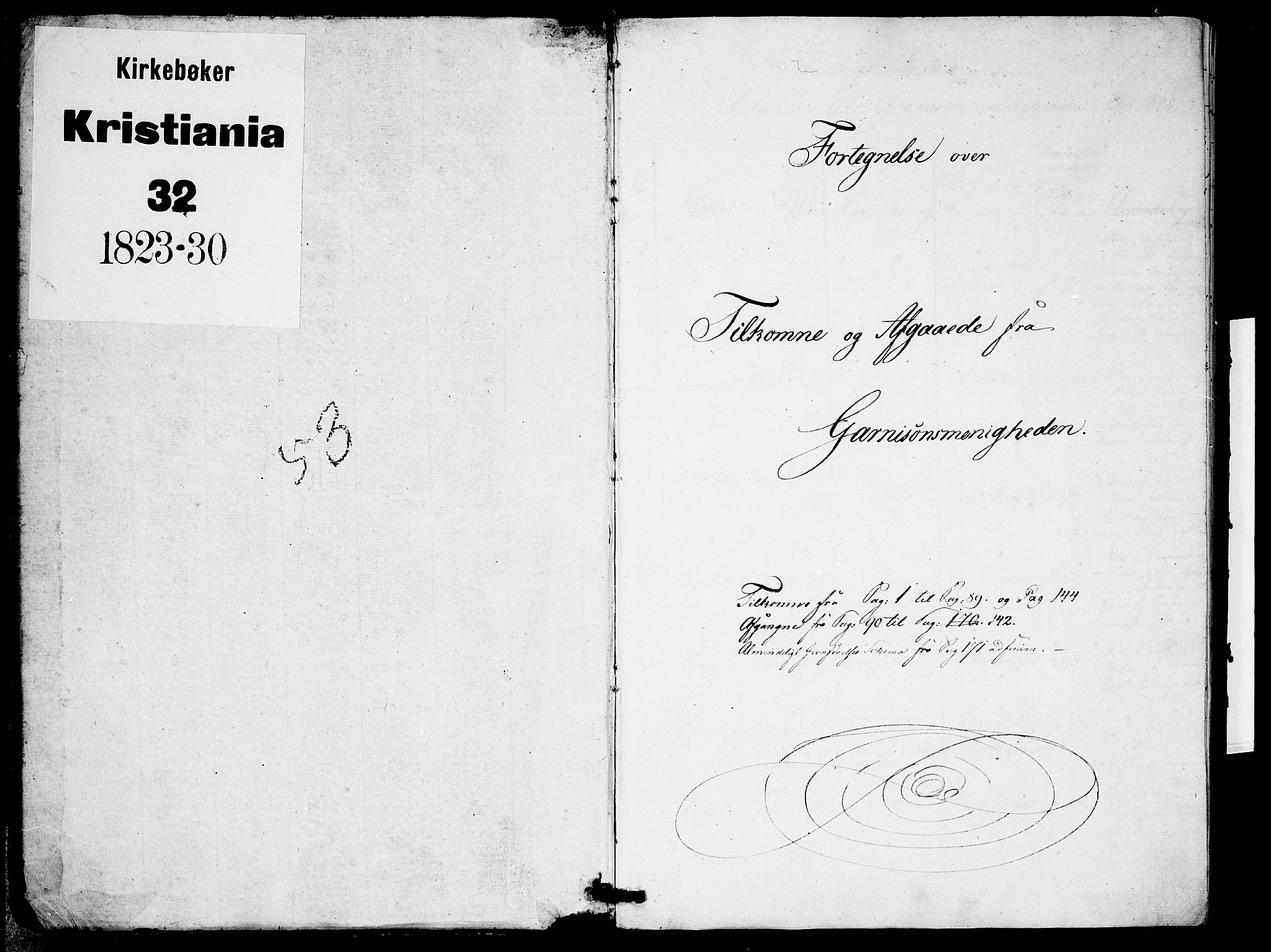 Garnisonsmenigheten Kirkebøker, AV/SAO-A-10846/F/Fa/L0005: Parish register (official) no. 5, 1824-1830