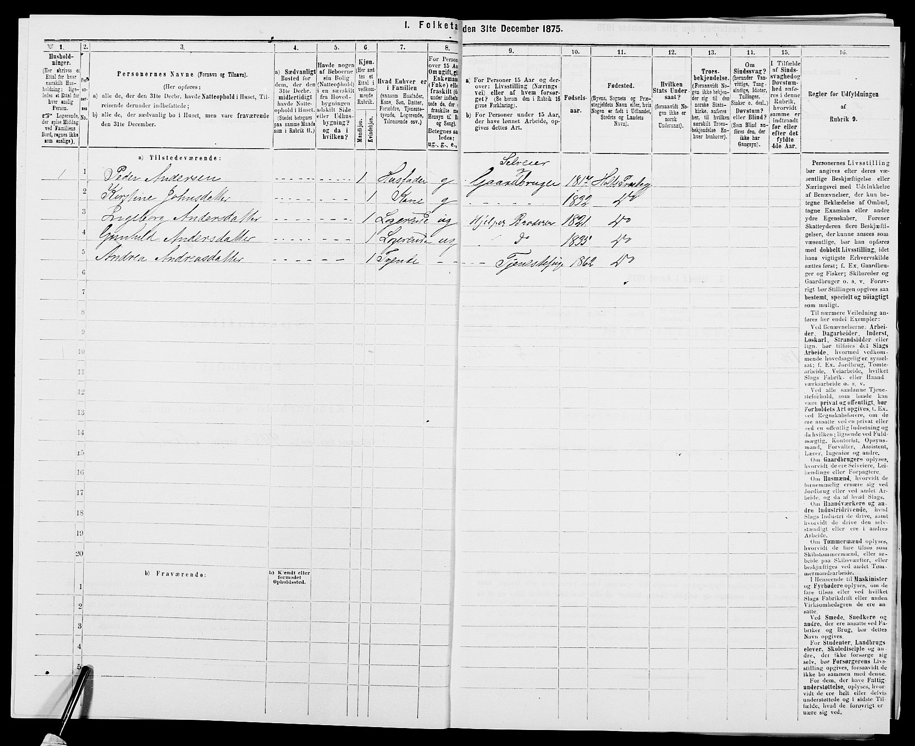 SAK, 1875 census for 0914L Holt/Holt, 1875, p. 639