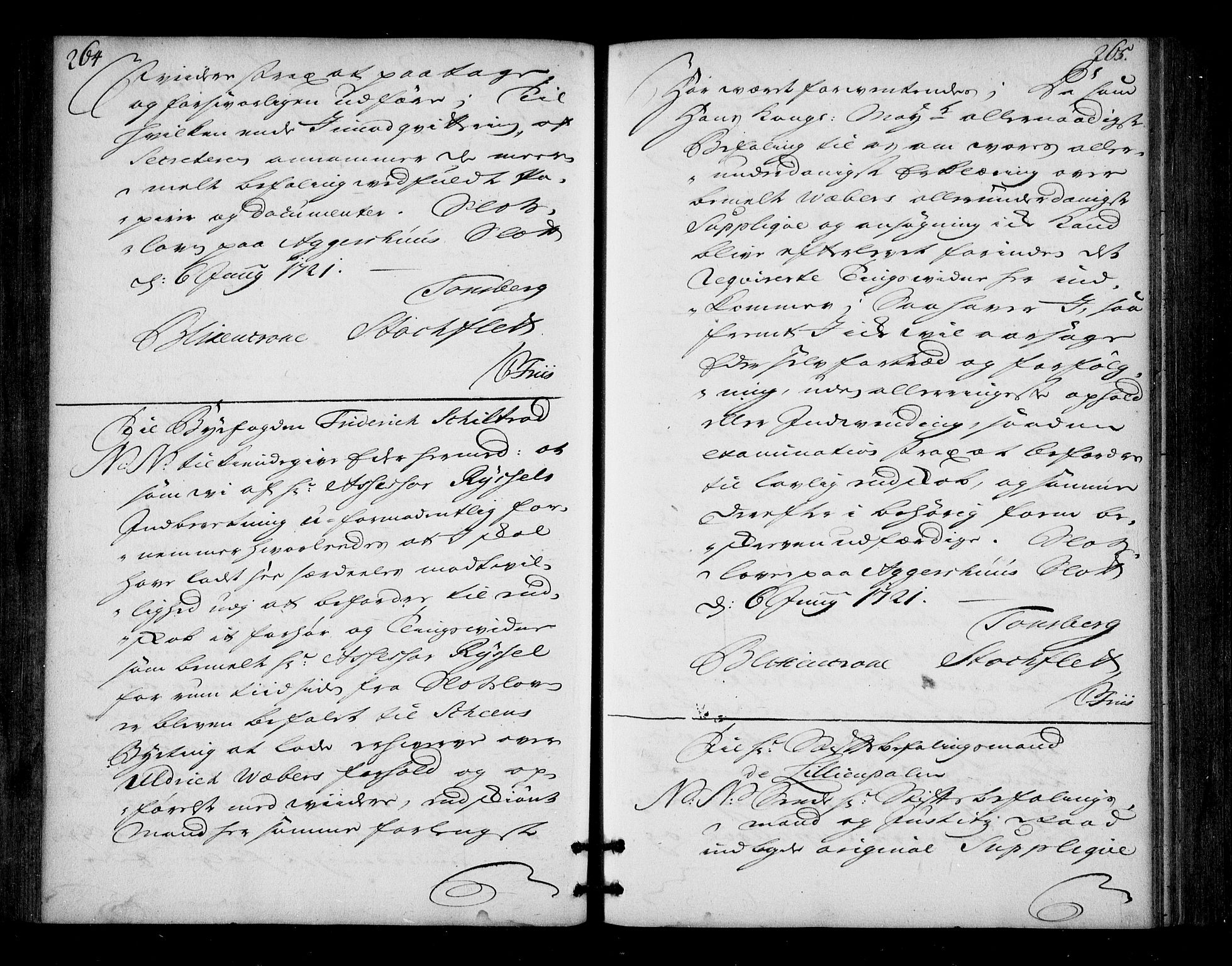 Stattholderembetet 1572-1771, AV/RA-EA-2870/Bd/L0013: Ordreprotokoll, 1720-1722, p. 264-265