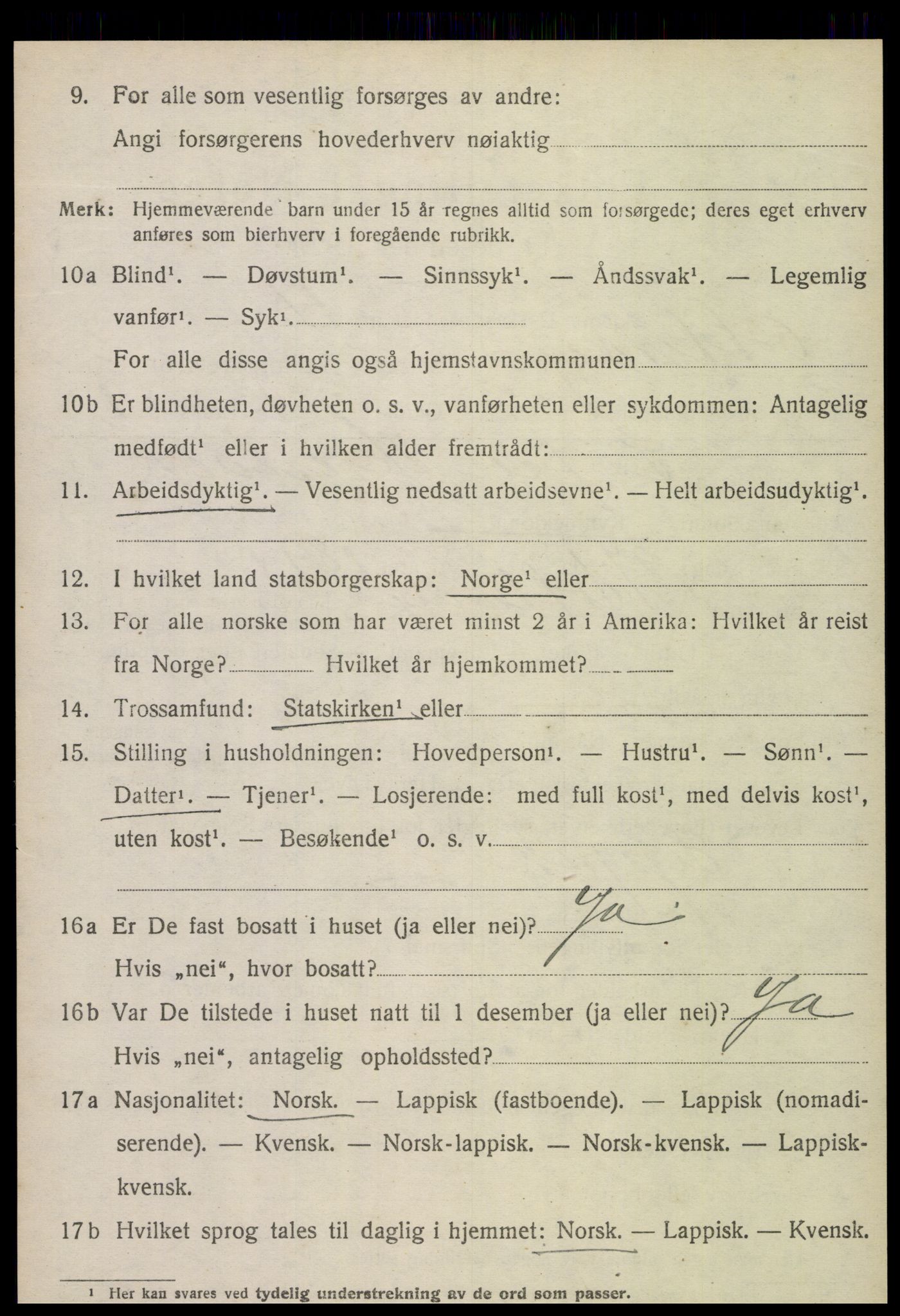 SAT, 1920 census for Otterøy, 1920, p. 1168