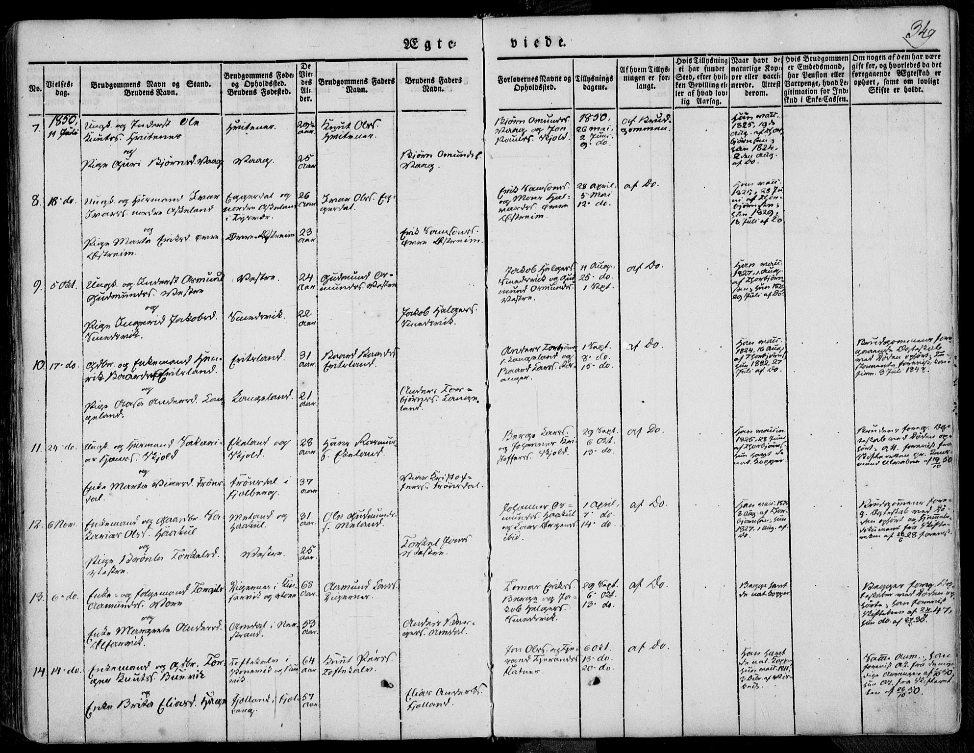 Skjold sokneprestkontor, SAST/A-101847/H/Ha/Haa/L0006: Parish register (official) no. A 6.1, 1835-1858, p. 349