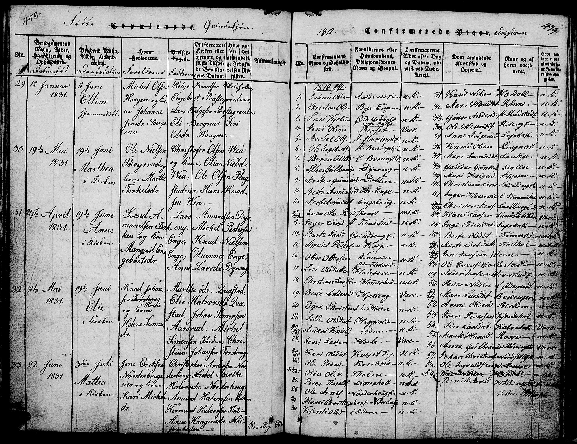 Løten prestekontor, SAH/PREST-022/L/La/L0001: Parish register (copy) no. 1, 1812-1832, p. 478-479