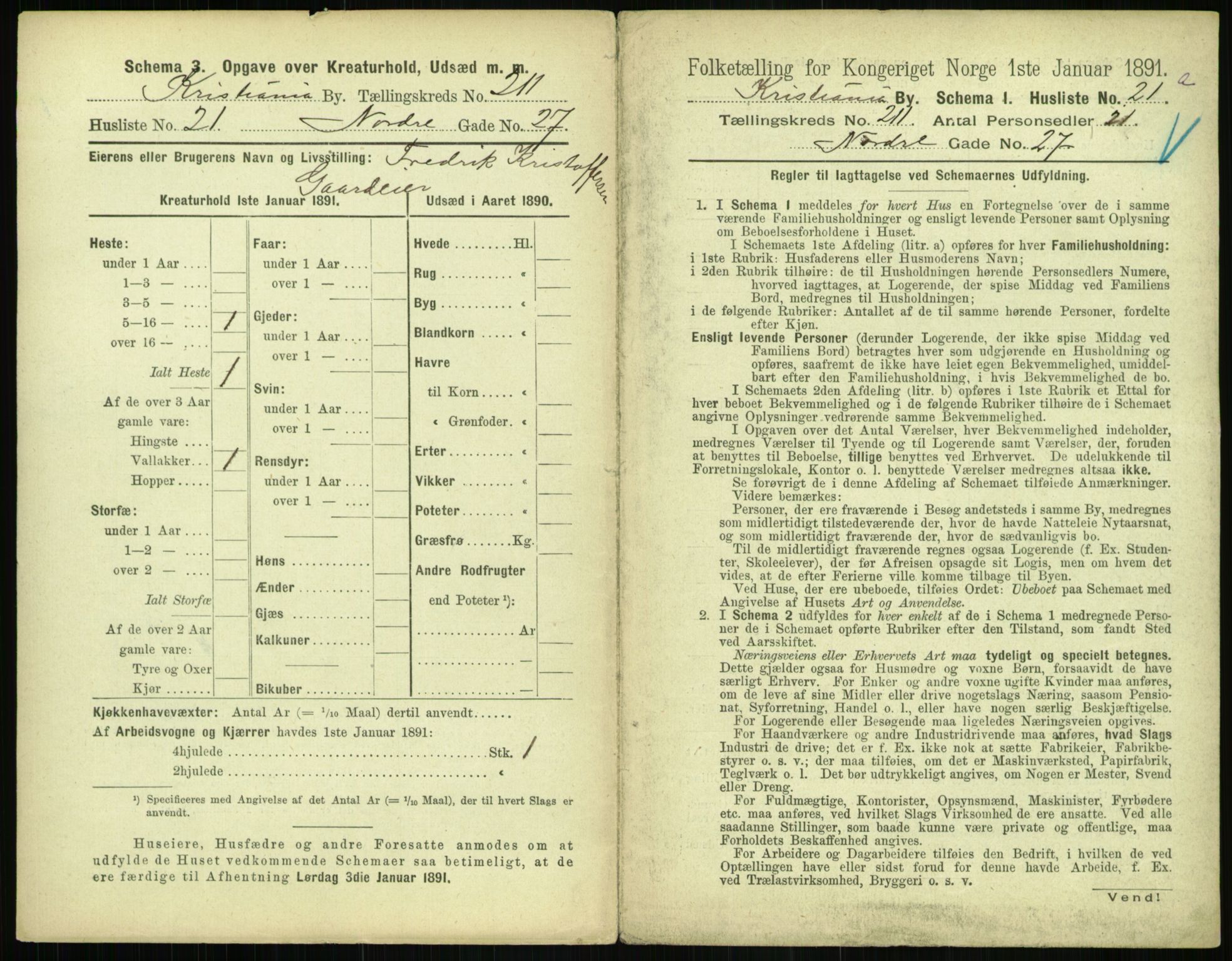 RA, 1891 census for 0301 Kristiania, 1891, p. 125908