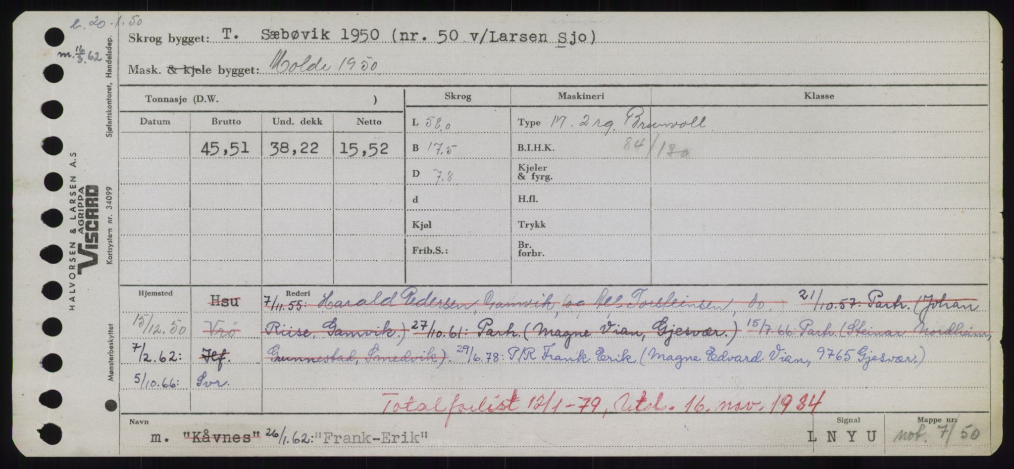 Sjøfartsdirektoratet med forløpere, Skipsmålingen, RA/S-1627/H/Hd/L0011: Fartøy, Fla-Får, p. 315