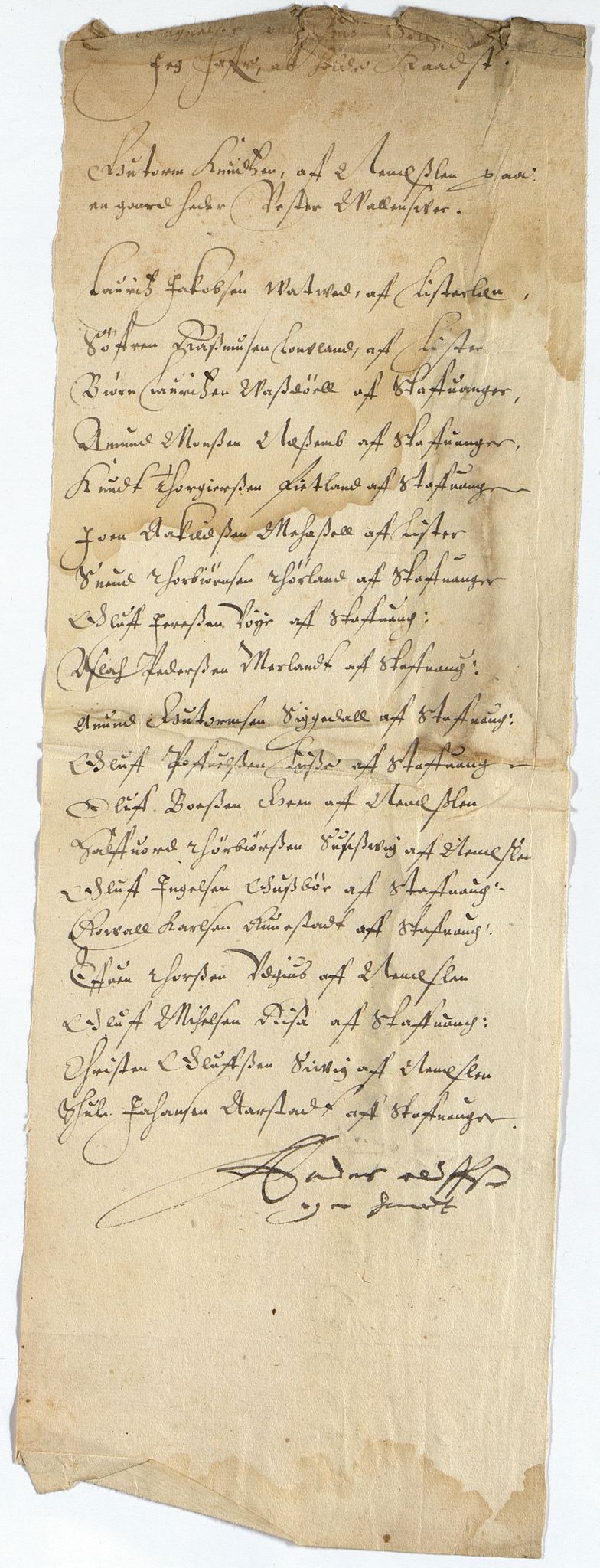 Oslo Hospital, OBA/A-10422/D/Da/L0001/0002: Saks og korrespondansearkiv / Korrespondanse, bl.a. angående Hannibalsfeiden, 1644