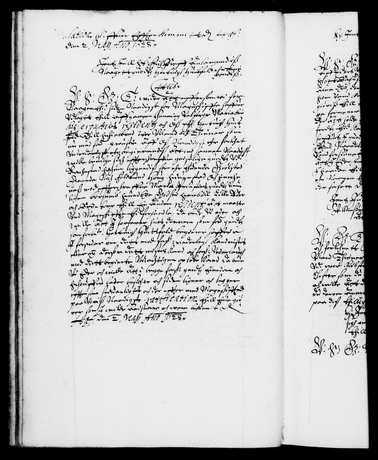 Danske Kanselli 1572-1799, AV/RA-EA-3023/F/Fc/Fca/Fcab/L0005: Norske tegnelser (mikrofilm), 1628-1633, p. 14b
