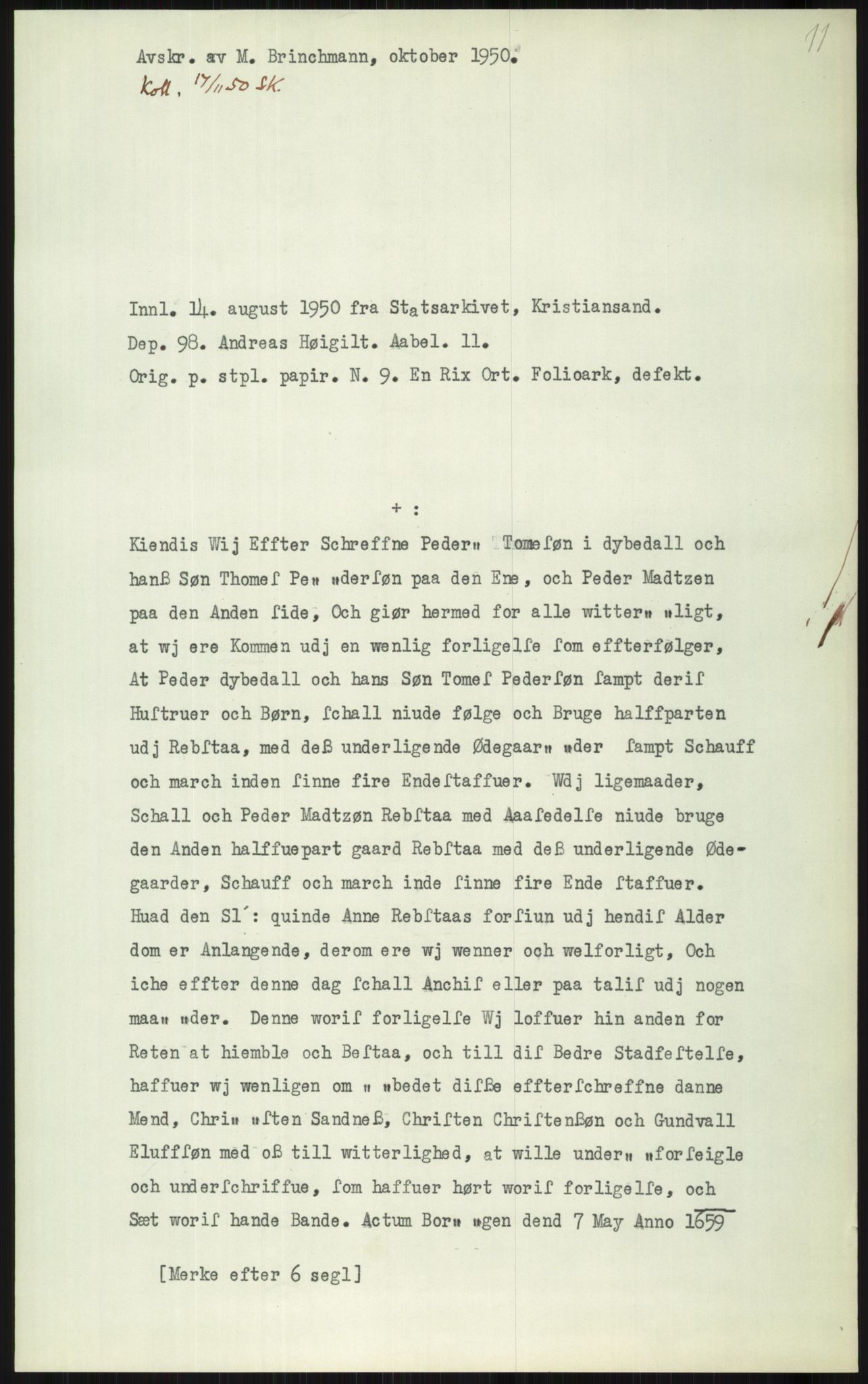 Samlinger til kildeutgivelse, Diplomavskriftsamlingen, AV/RA-EA-4053/H/Ha, p. 3302