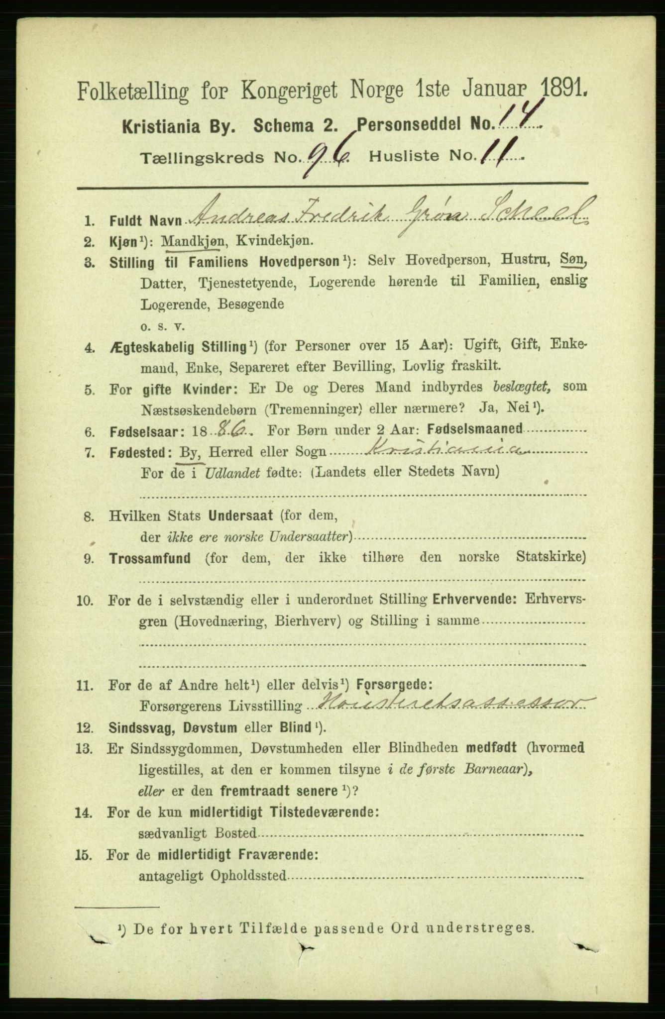 RA, 1891 census for 0301 Kristiania, 1891, p. 46821