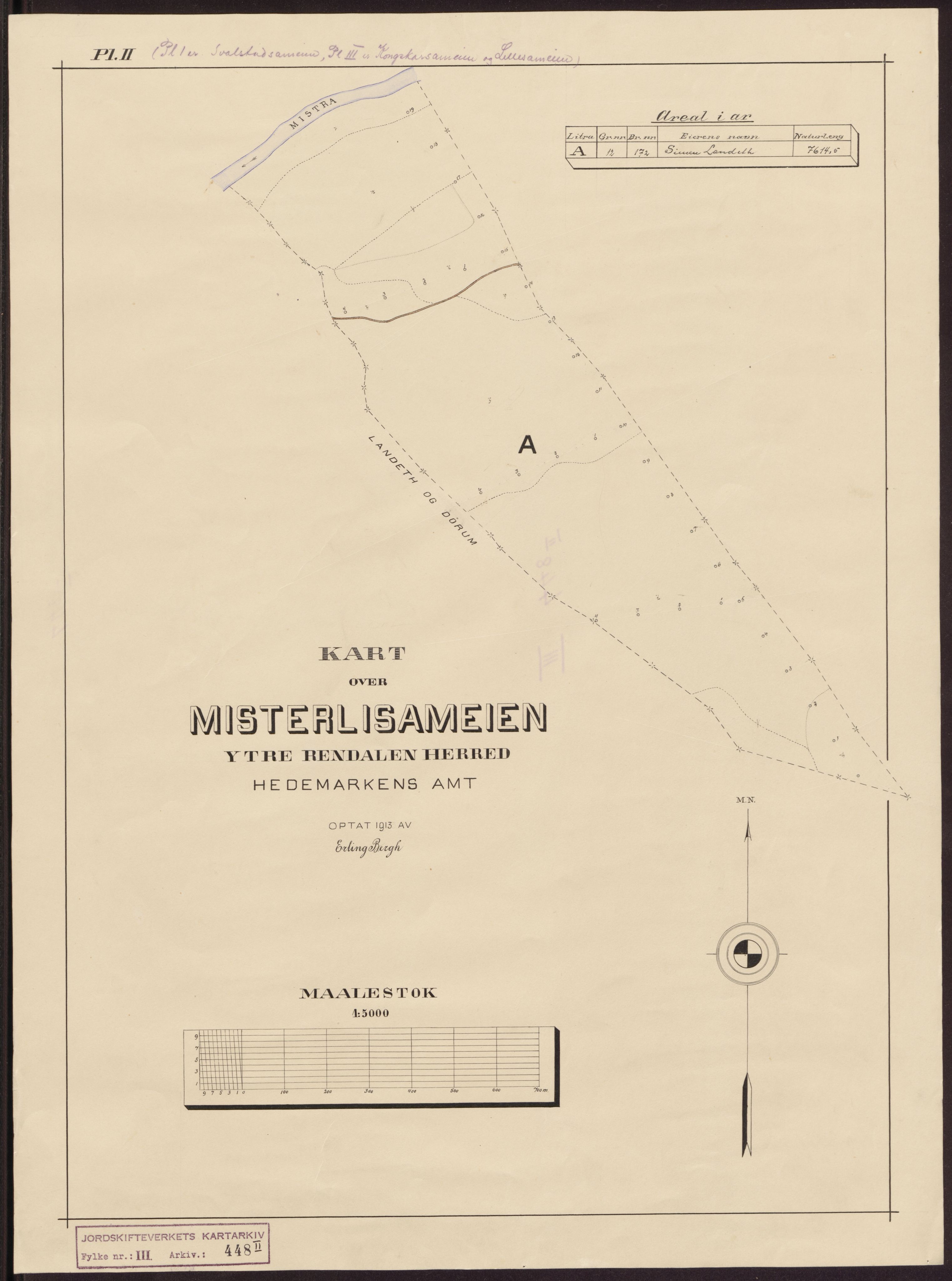 Jordskifteverkets kartarkiv, RA/S-3929/T, 1859-1988, p. 738