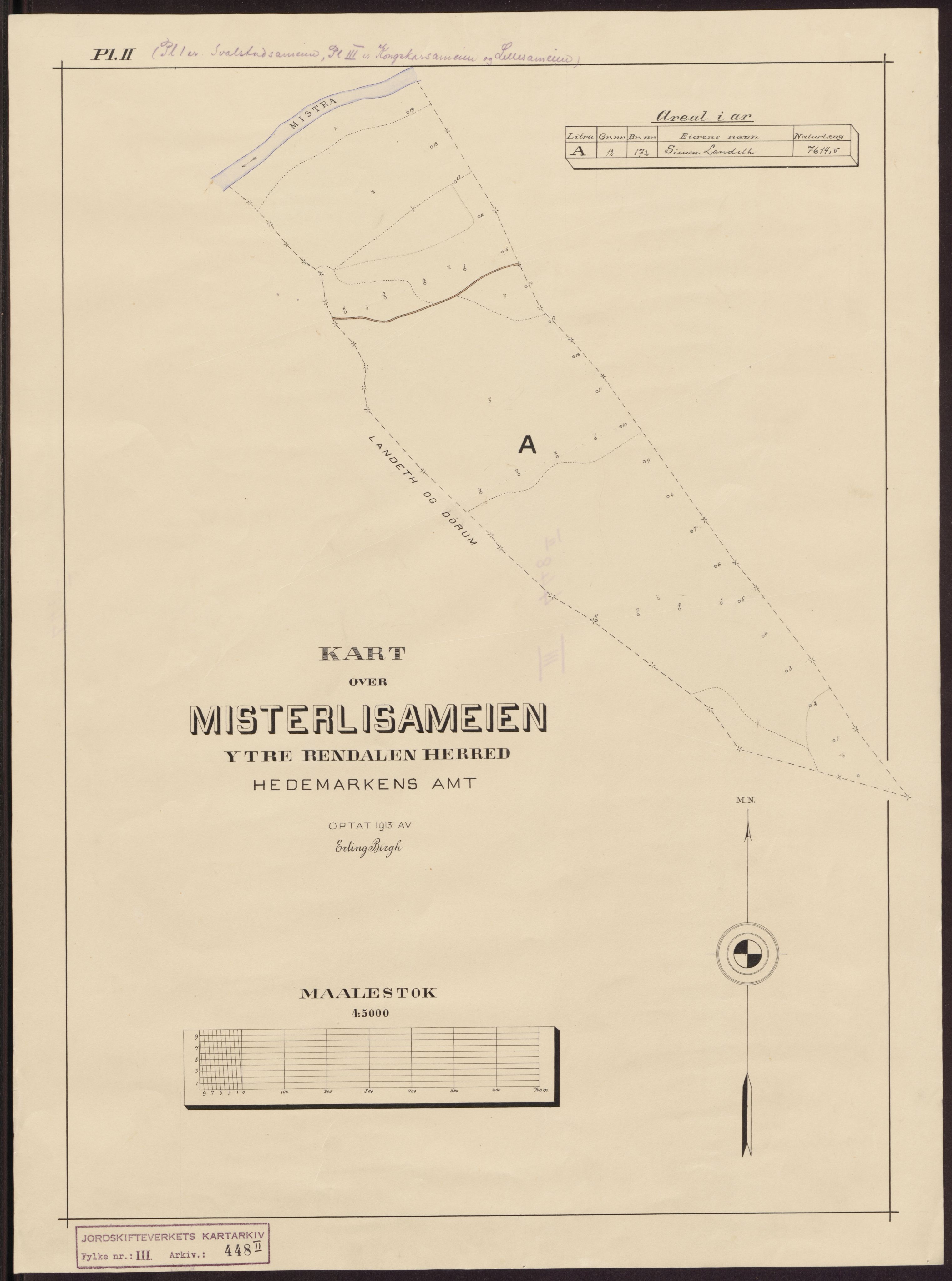 Jordskifteverkets kartarkiv, AV/RA-S-3929/T, 1859-1988, p. 738