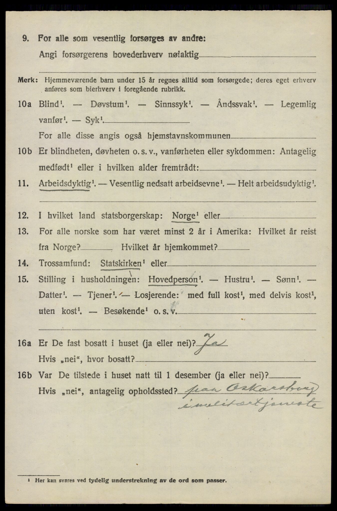 SAO, 1920 census for Frogn, 1920, p. 3180