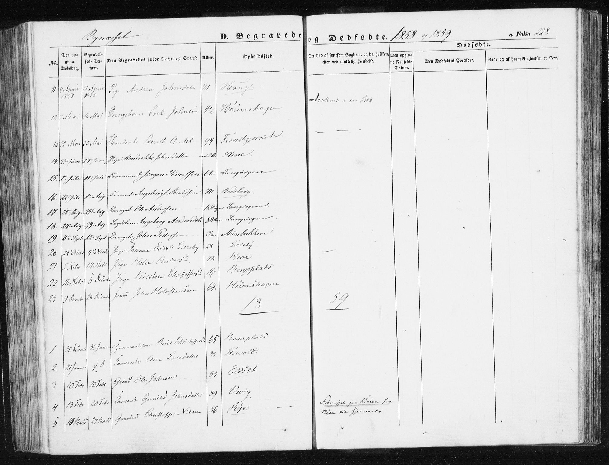 Ministerialprotokoller, klokkerbøker og fødselsregistre - Sør-Trøndelag, SAT/A-1456/612/L0376: Parish register (official) no. 612A08, 1846-1859, p. 228