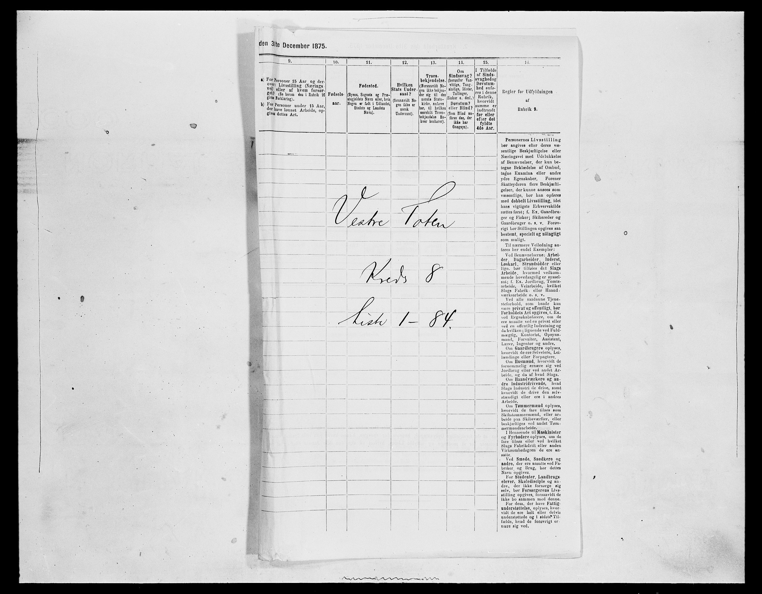 SAH, 1875 census for 0529P Vestre Toten, 1875, p. 1514