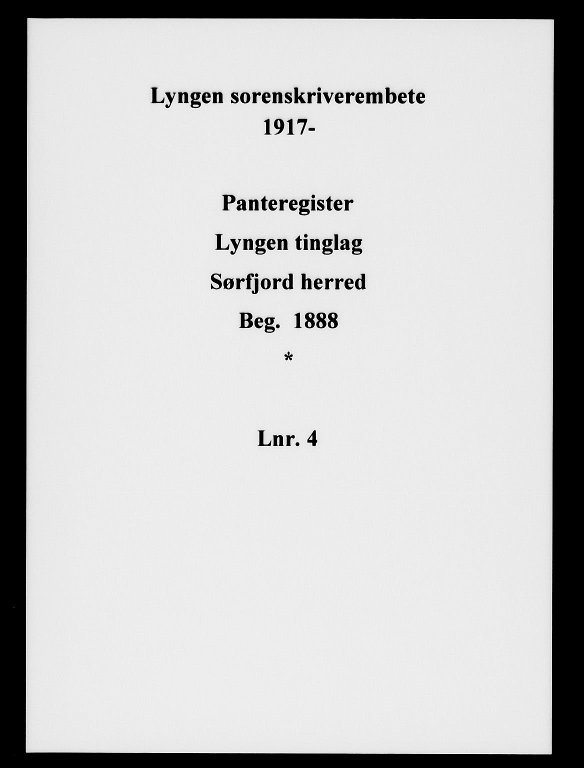 Lyngen sorenskriveri, SATØ/SATØ-0052/1/G/Gc/L0004: Mortgage register no. 4, 1888