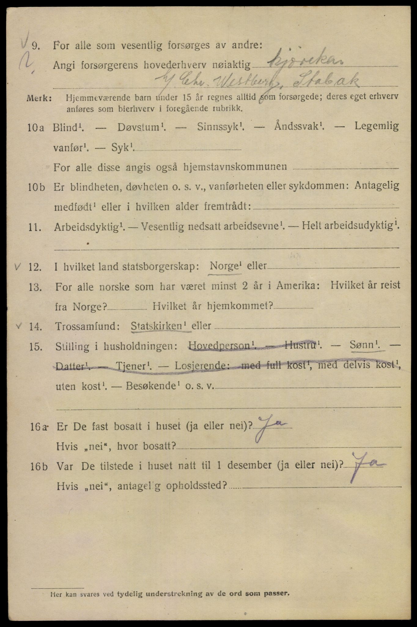 SAO, 1920 census for Kristiania, 1920, p. 174624