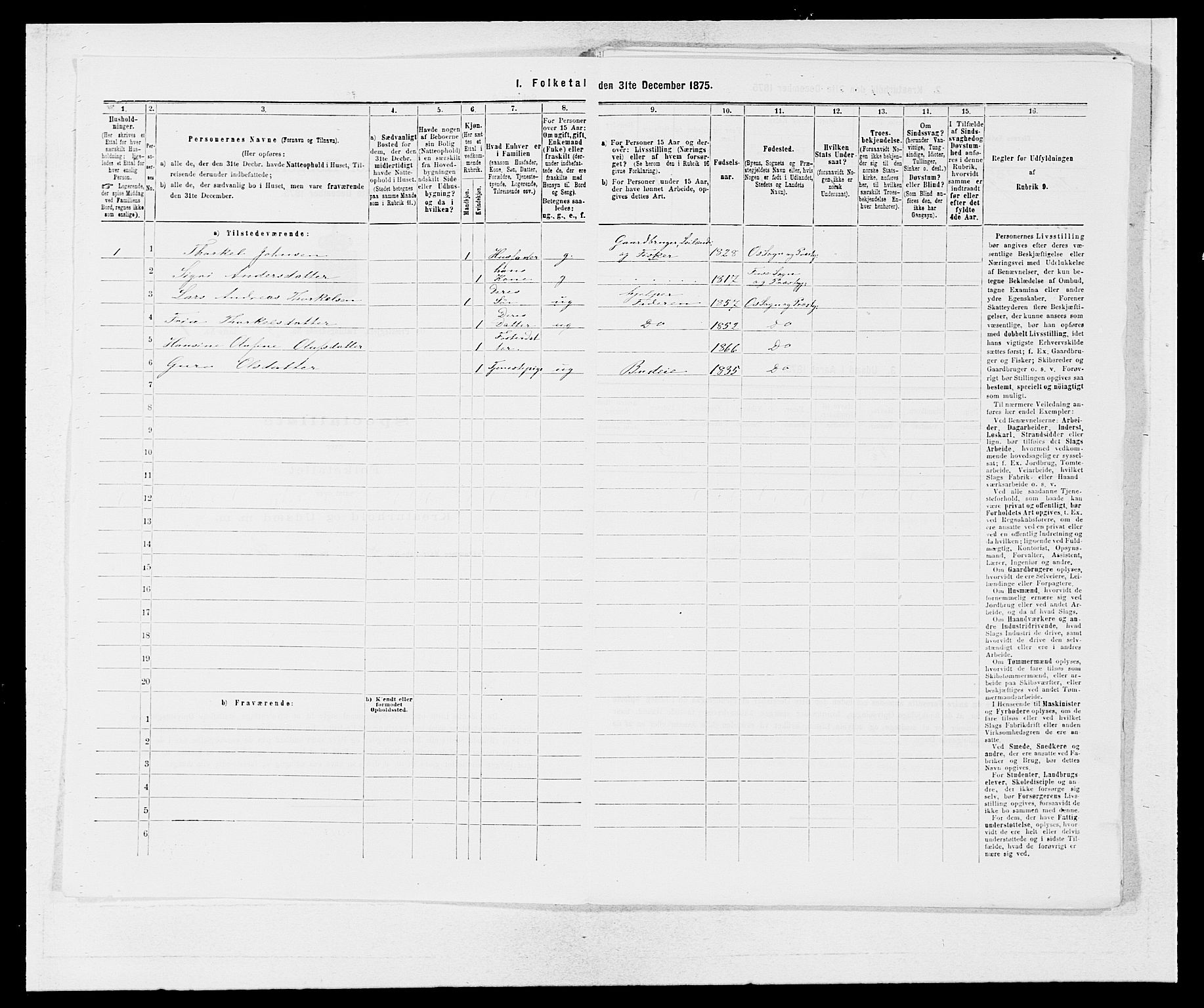 SAB, 1875 census for 1243P Os, 1875, p. 268