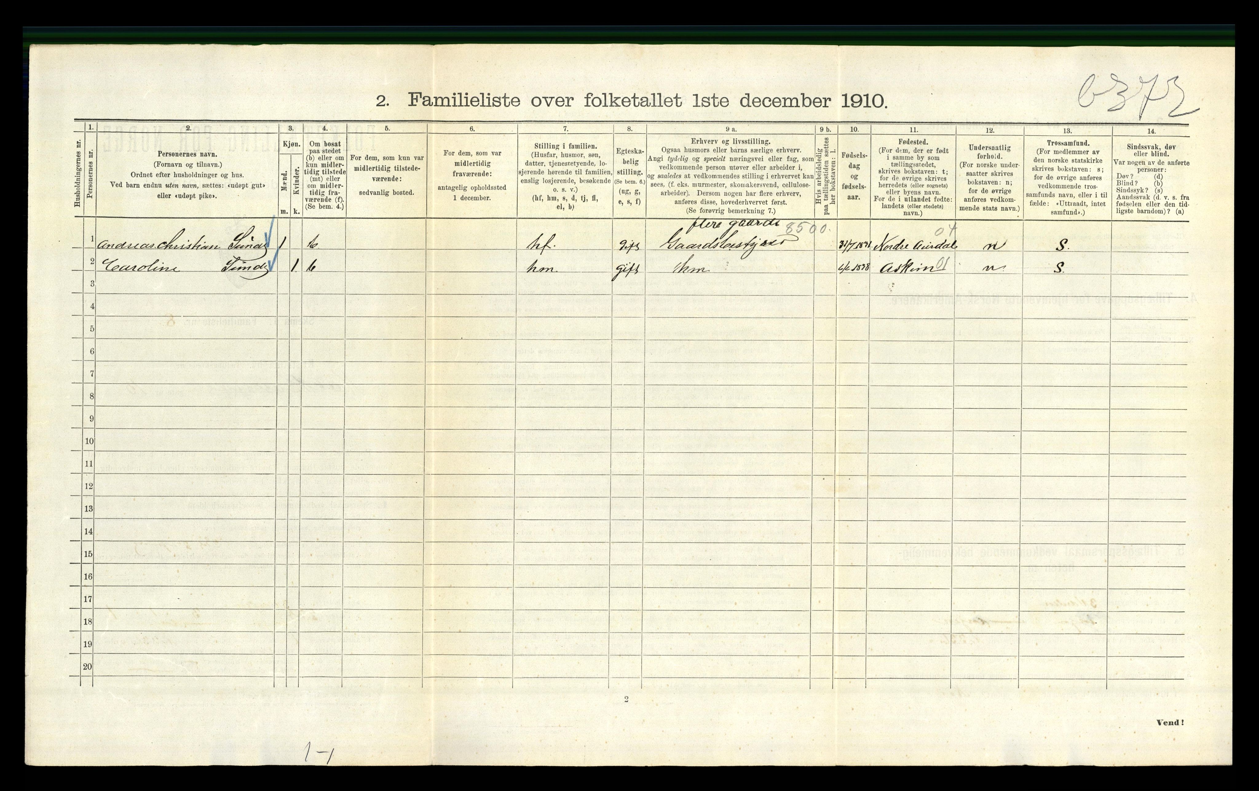 RA, 1910 census for Kristiania, 1910, p. 35564