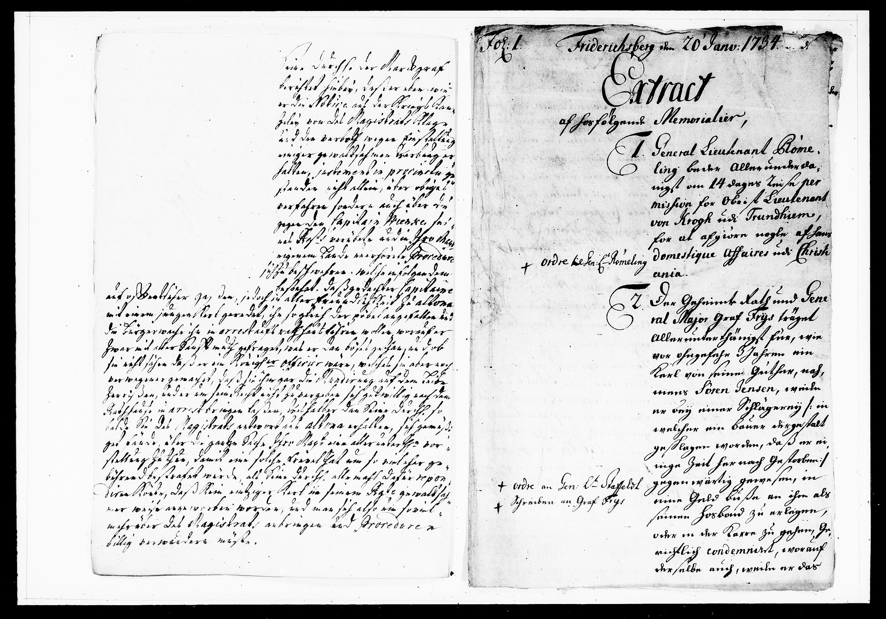 Krigskollegiet, Krigskancelliet, DRA/A-0006/-/1114-1121: Refererede sager, 1734, p. 19