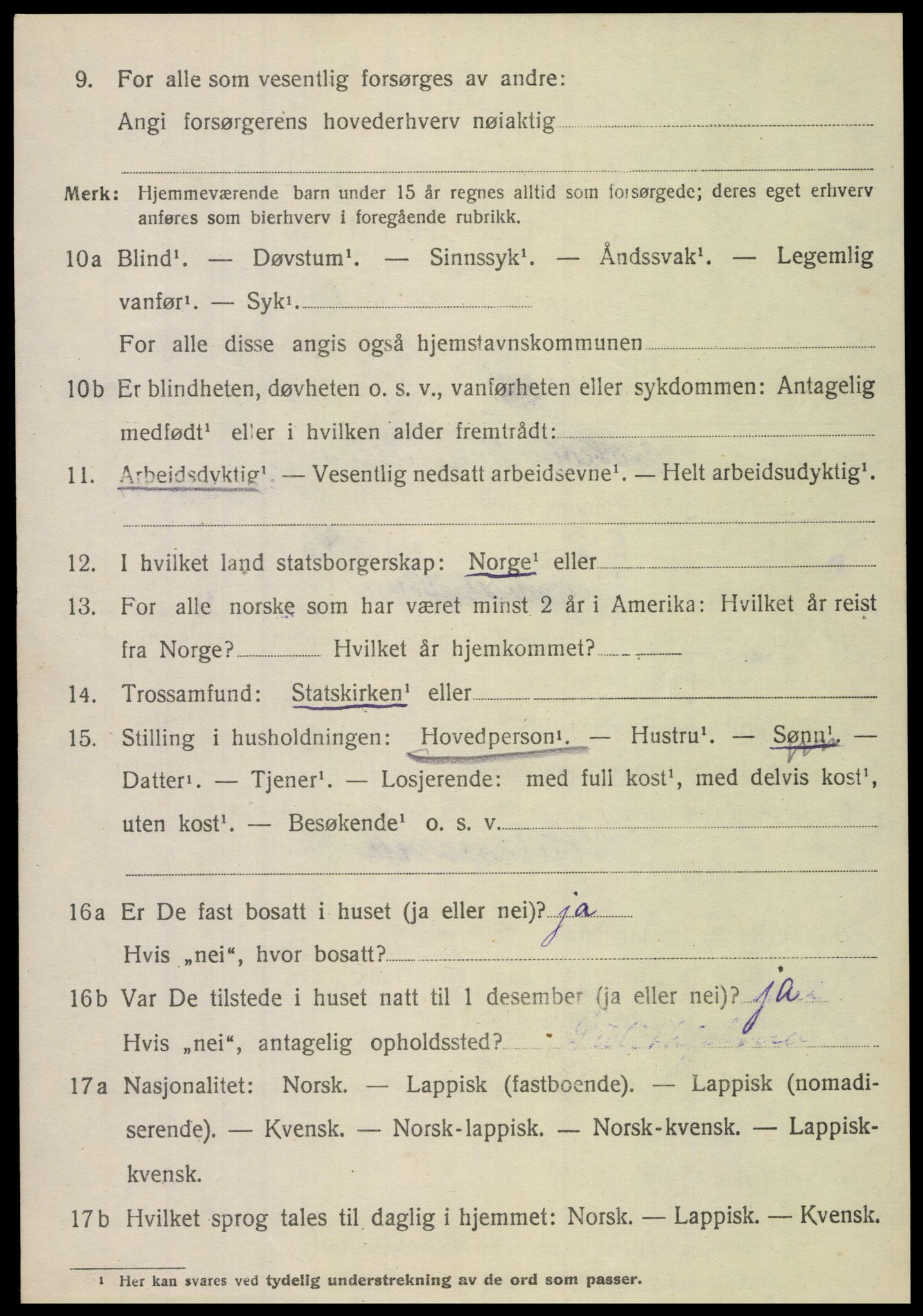 SAT, 1920 census for Sørfold, 1920, p. 5180