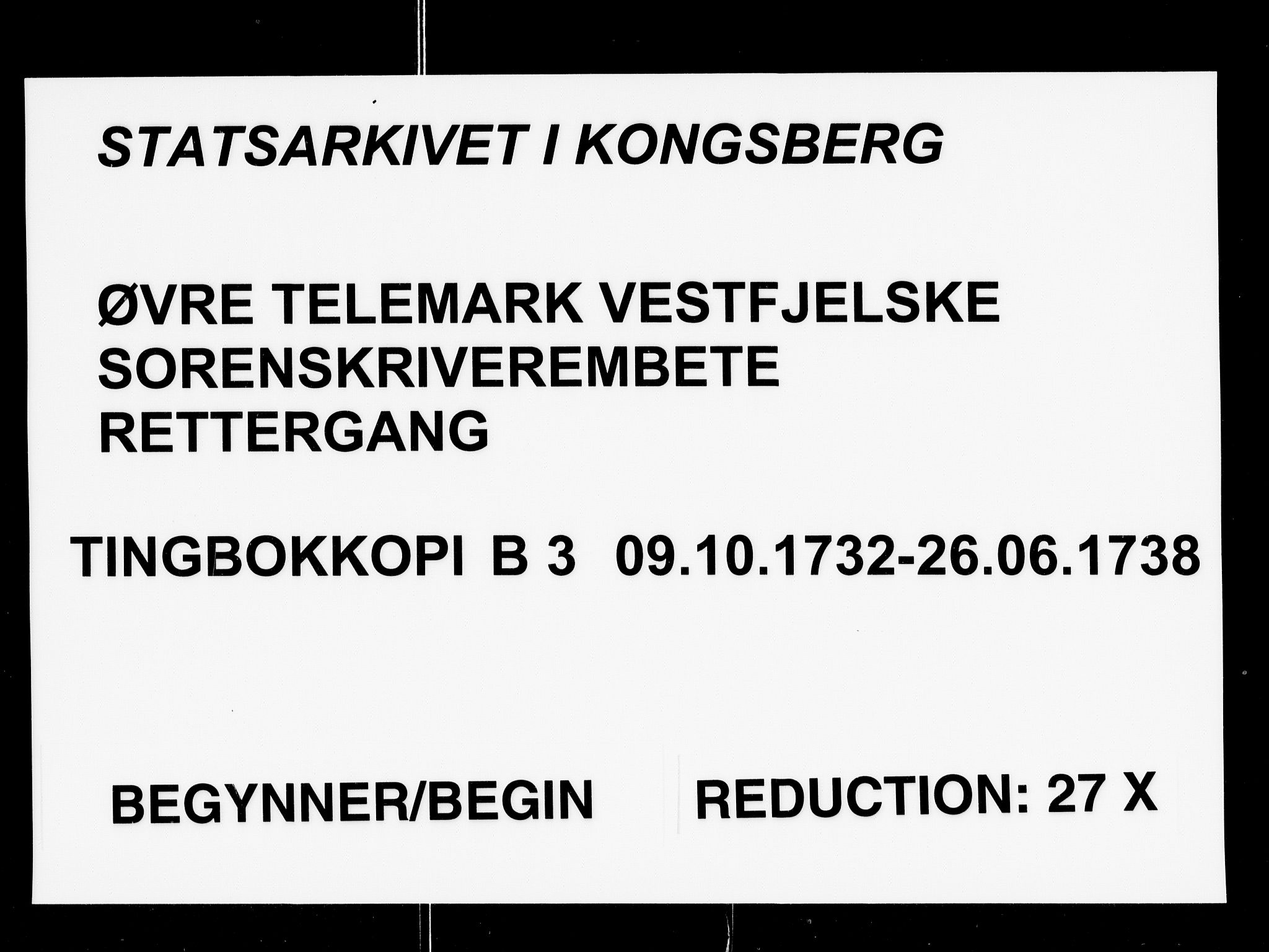 Vest-Telemark sorenskriveri, AV/SAKO-A-134/F/Fb/L0003: Tingbokkopi, 1732-1738