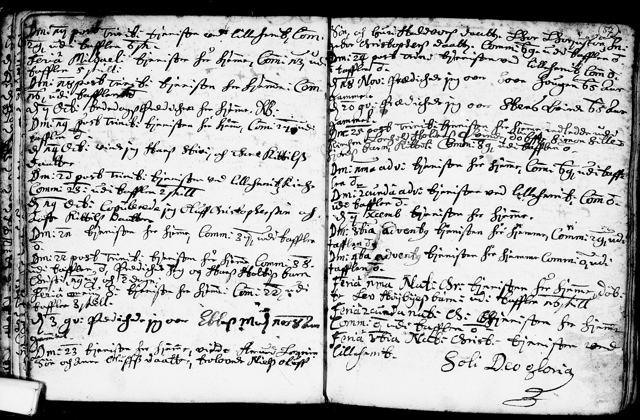 Heddal kirkebøker, SAKO/A-268/F/Fa/L0001: Parish register (official) no. I 1, 1648-1699, p. 57