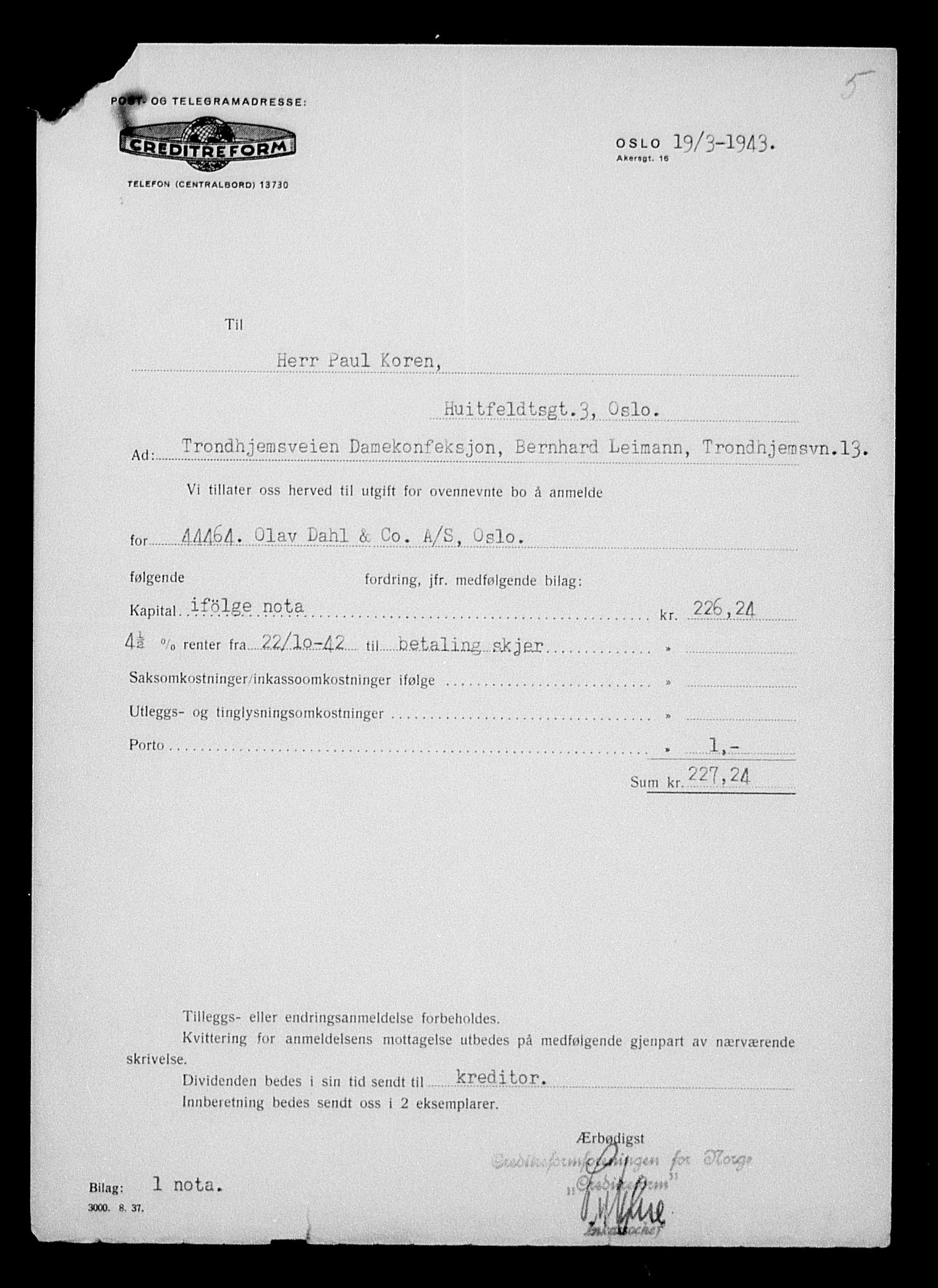 Justisdepartementet, Tilbakeføringskontoret for inndratte formuer, AV/RA-S-1564/H/Hc/Hcc/L0984: --, 1945-1947, p. 487