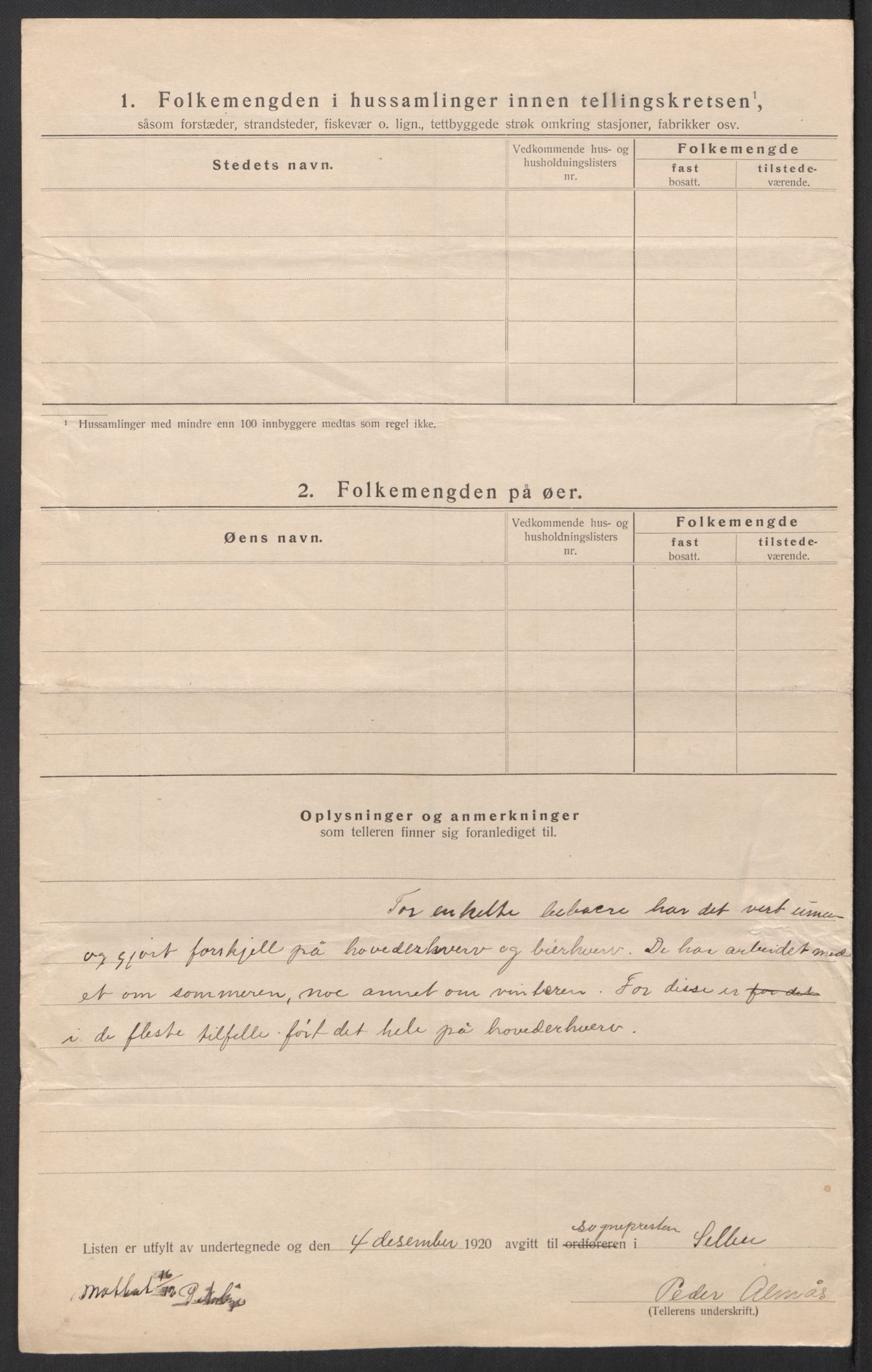 SAT, 1920 census for Selbu, 1920, p. 28