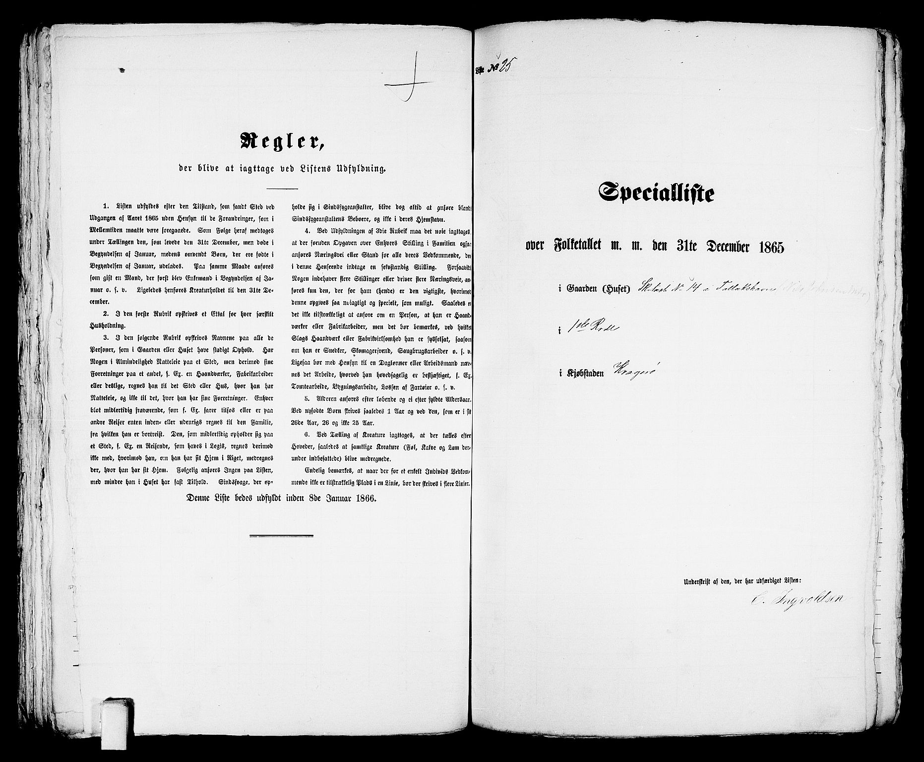 RA, 1865 census for Kragerø/Kragerø, 1865, p. 59