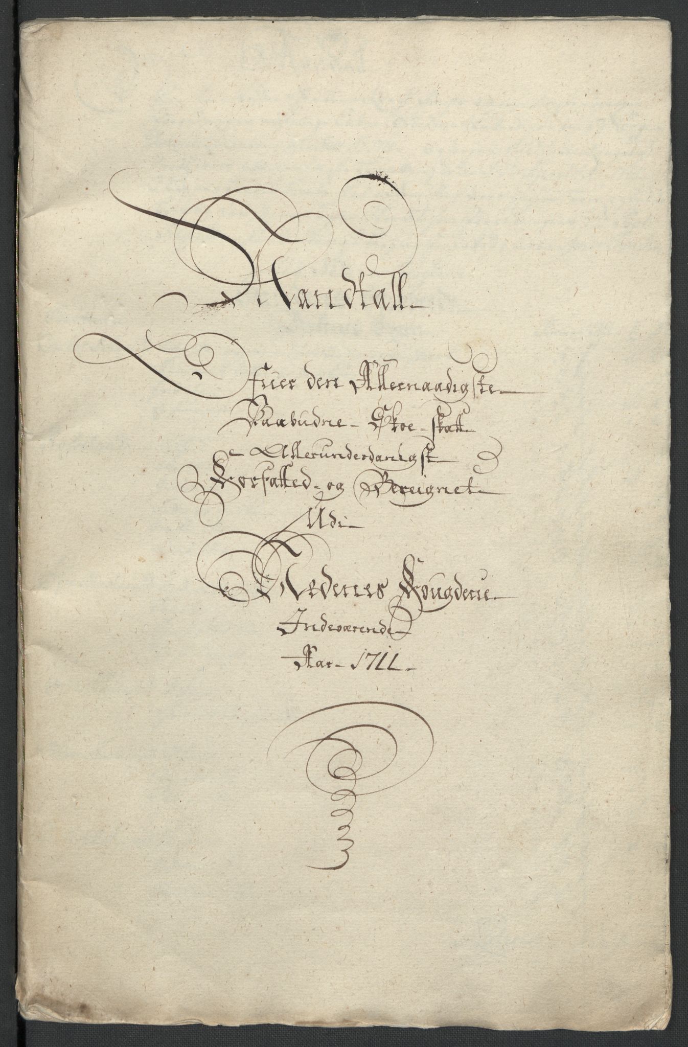 Rentekammeret inntil 1814, Reviderte regnskaper, Fogderegnskap, AV/RA-EA-4092/R39/L2319: Fogderegnskap Nedenes, 1710-1711, p. 360