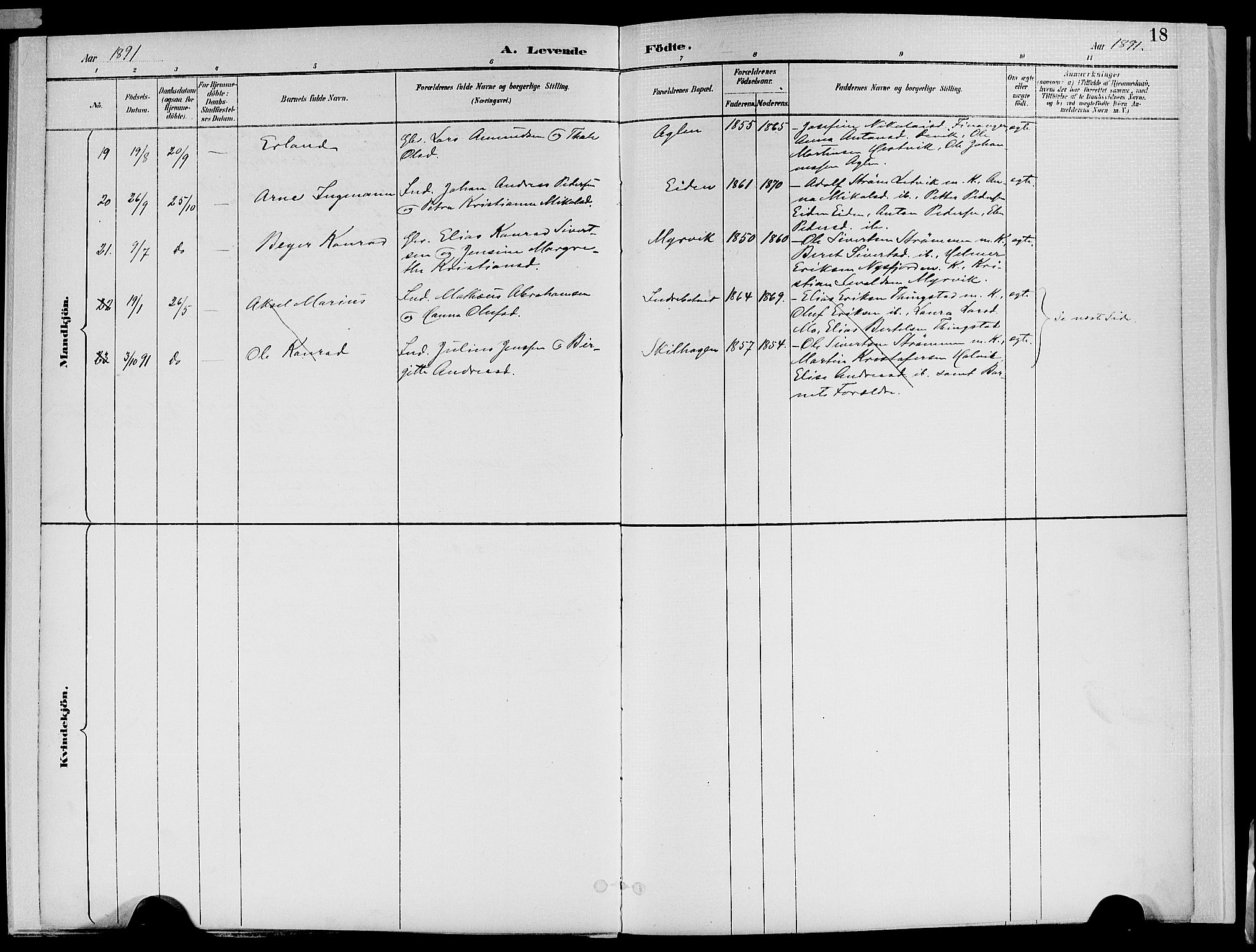 Ministerialprotokoller, klokkerbøker og fødselsregistre - Nord-Trøndelag, SAT/A-1458/773/L0617: Parish register (official) no. 773A08, 1887-1910, p. 18